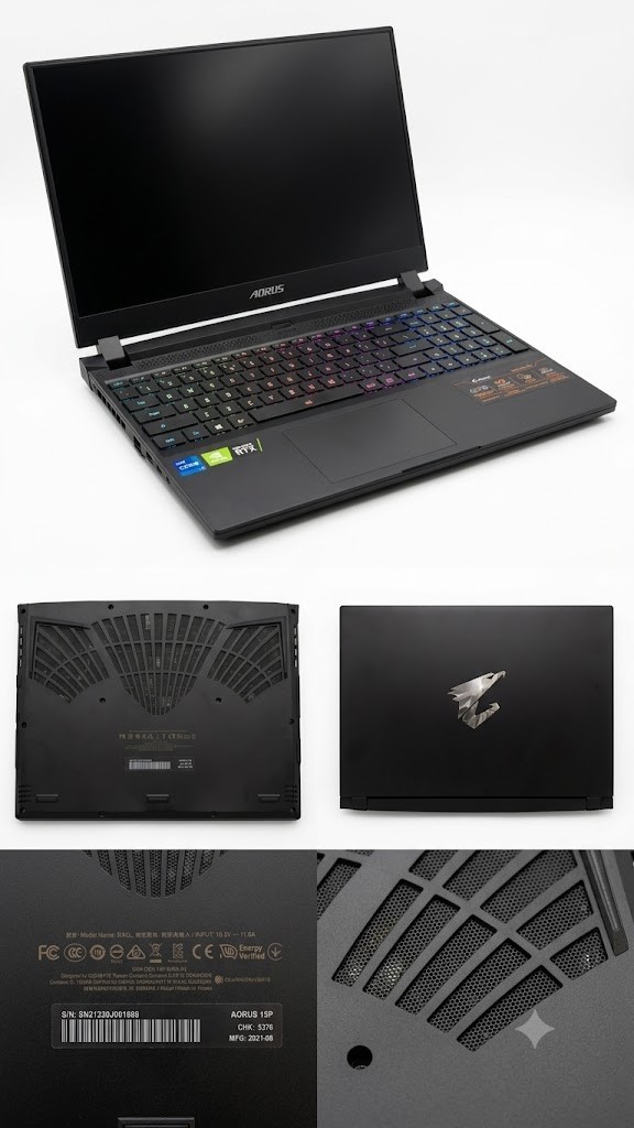 GIGABYTE AORUS 15P YD 15.6″ 300Hz Gaming Laptop RTX 3080 i7-11800H 32GB 3TB SSD