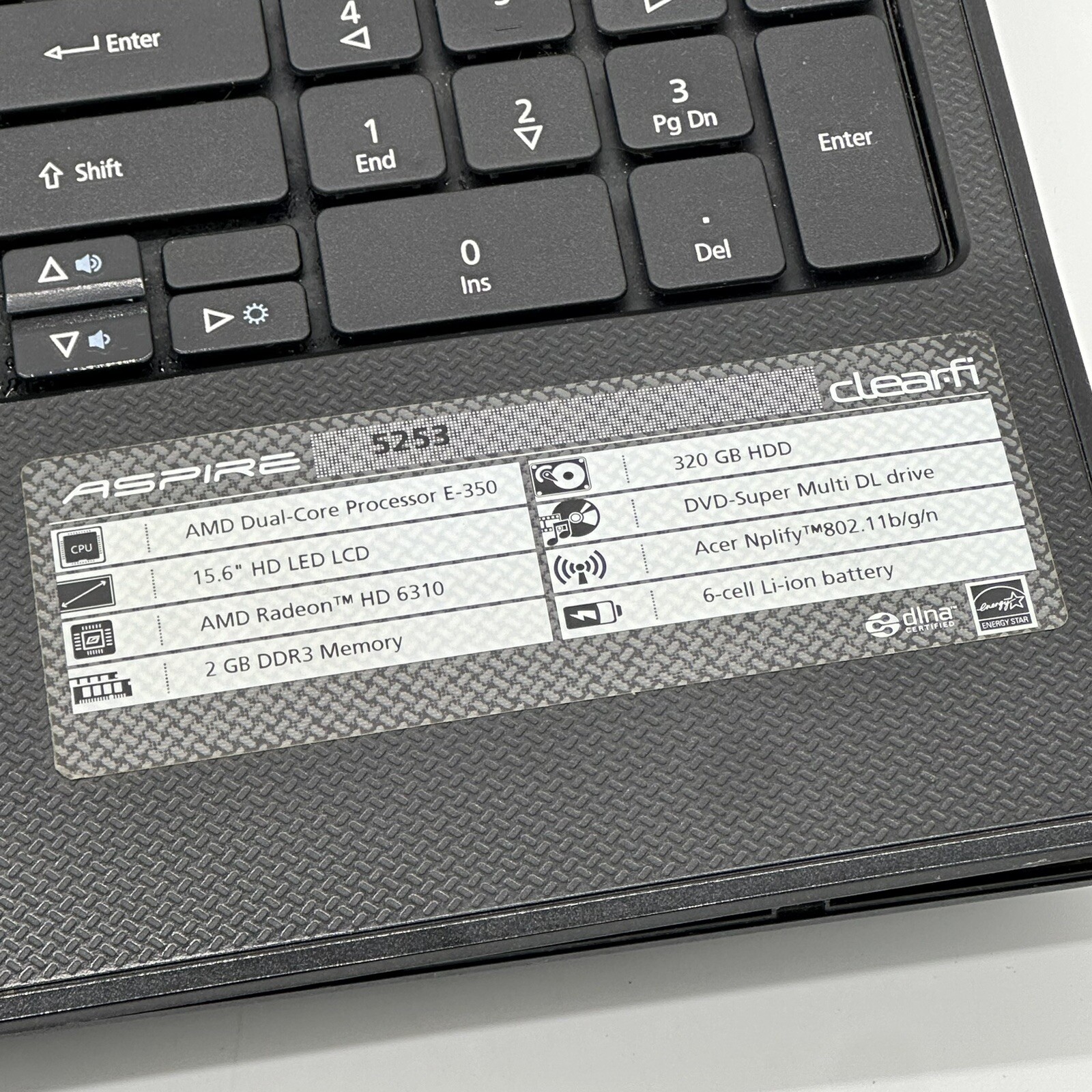 Acer Aspire 5253 Laptop Notebook AMD Computer PC E-350 – Parts Only