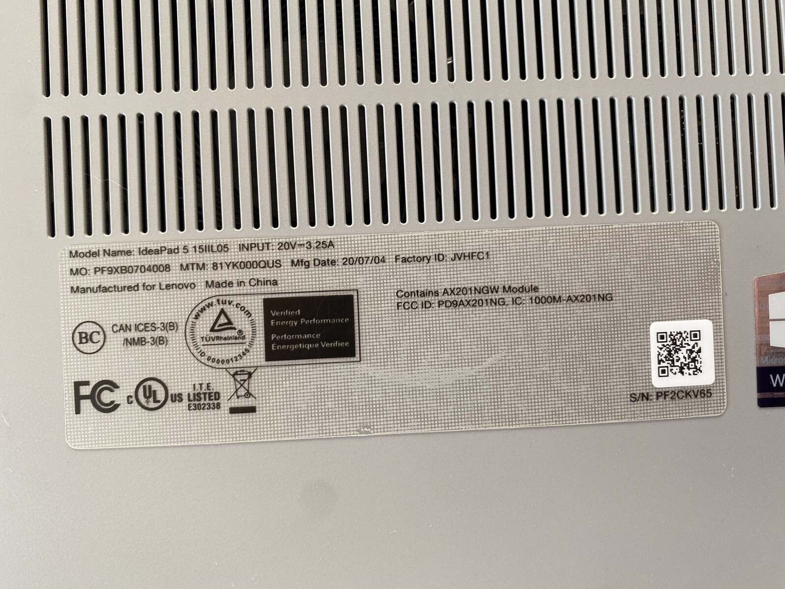 lenovo thinkpad 5 15IIL05