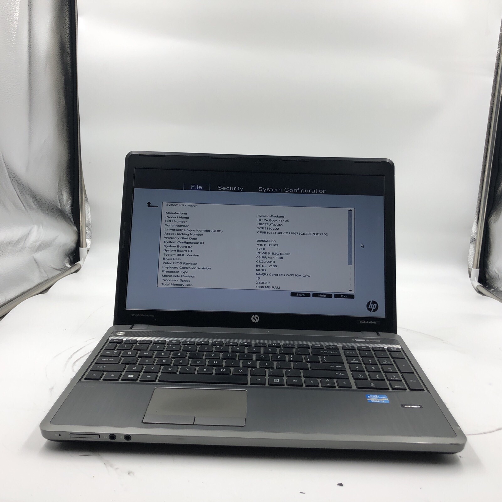 HP ProBook 4530s Laptop i5-3210M 2.5GHz 4GB NO HDD/OS Dead Board (FOR PARTS)