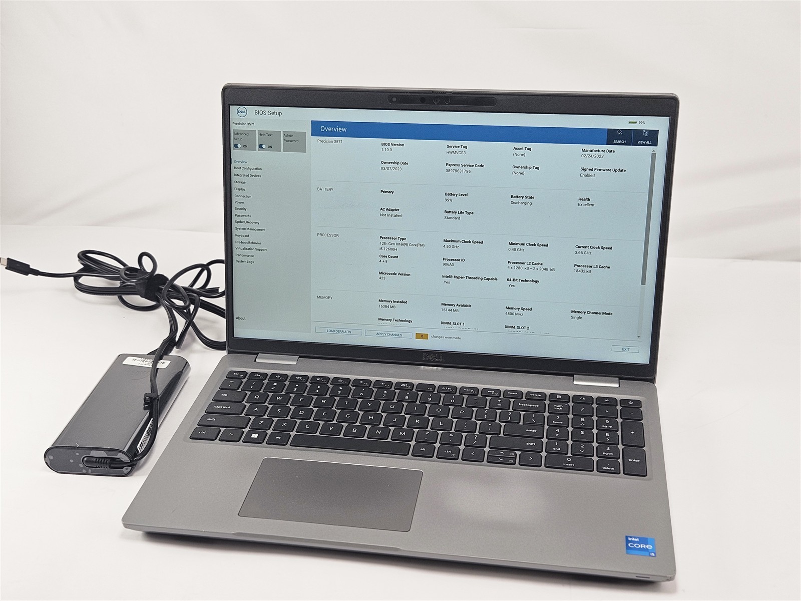 Dell 15.6″ Precision 3571 Intel Core i5-12600H 16GB 256GB SSD No OS Mobile