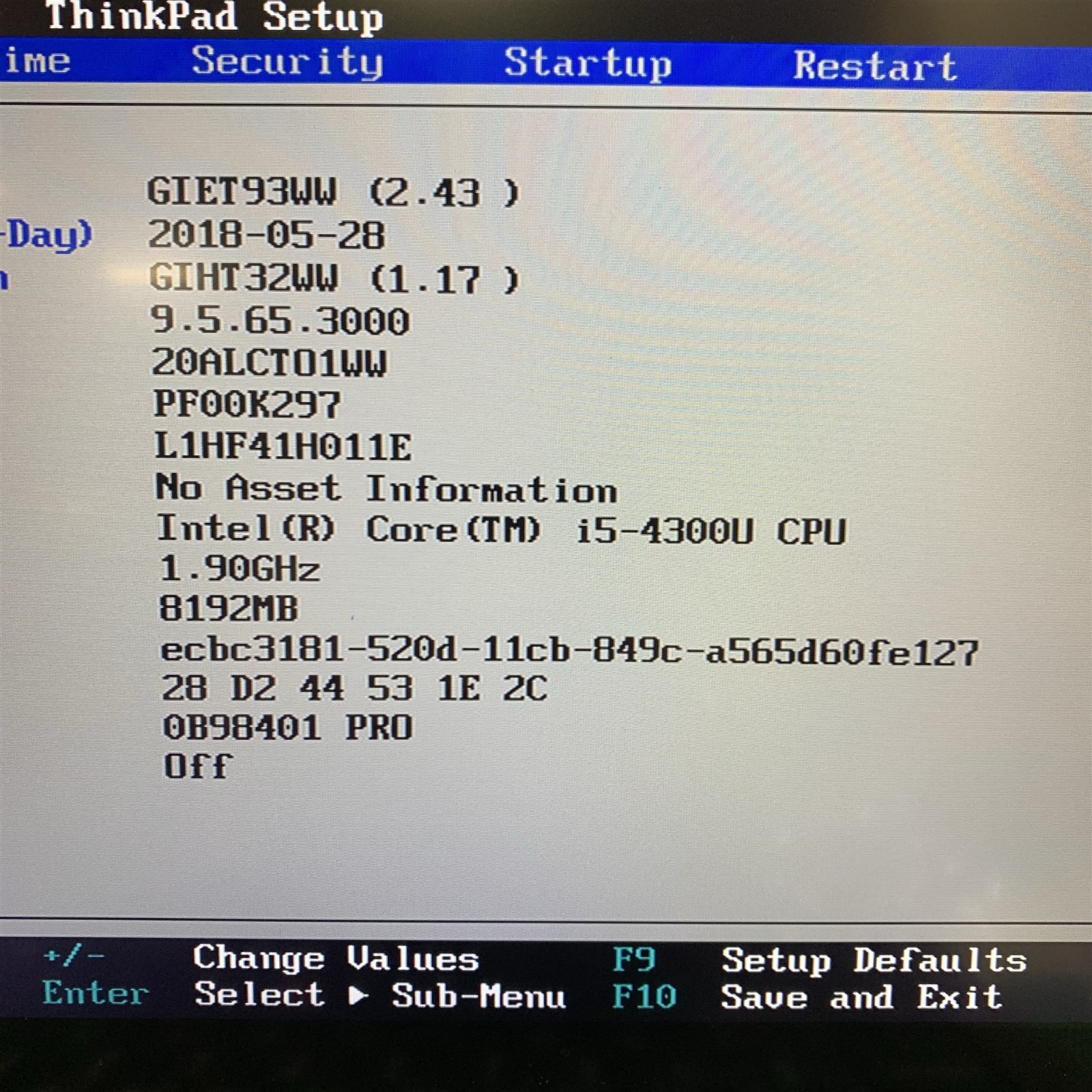 Lenovo Thinkpad x240 12″ Intel i5-4300U 1.90GHz 8GB DDR3 Boot Issue For Parts