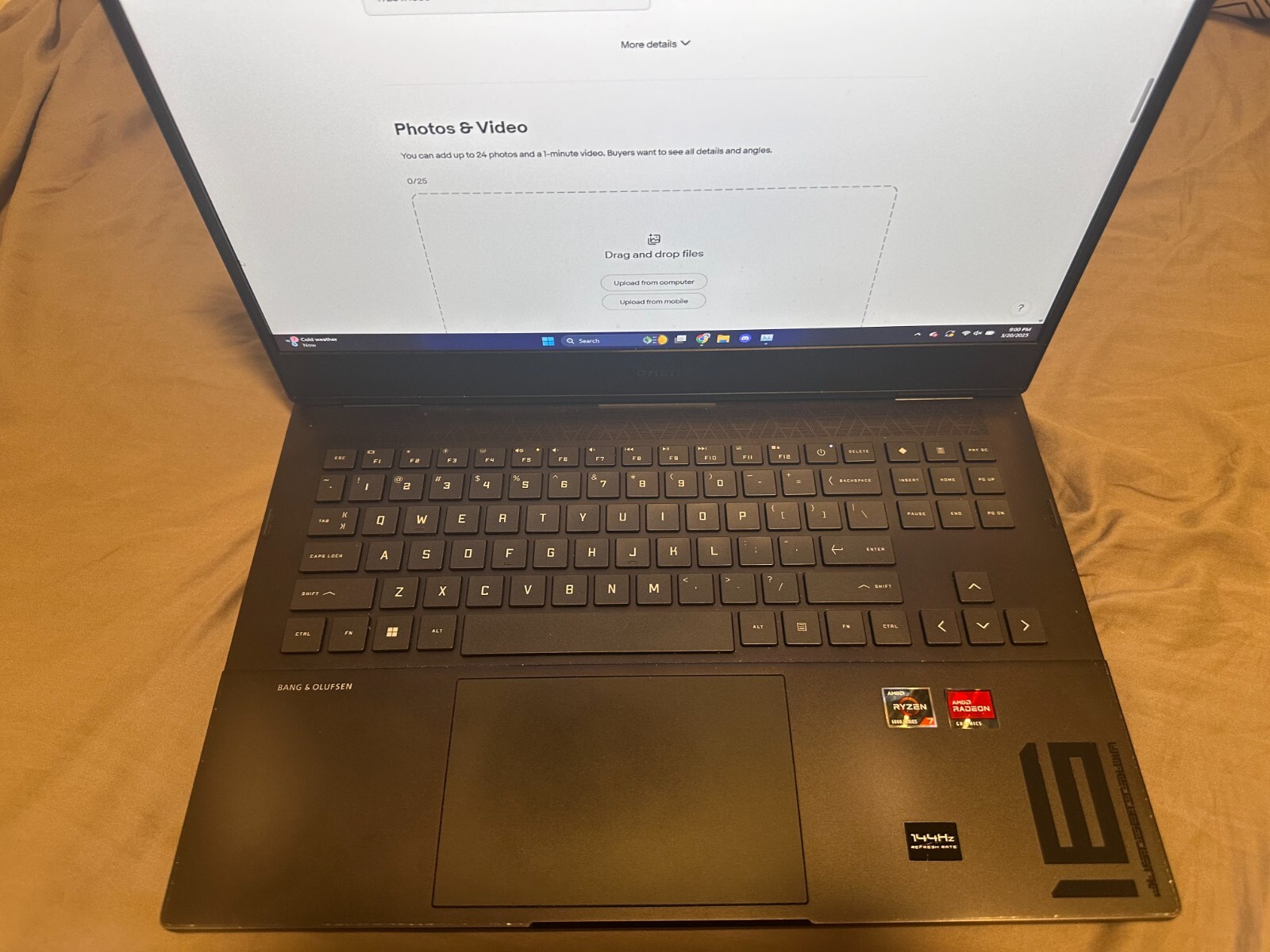 HP OMEN AMD Advantage 16.1″ Gaming Laptop Ryzen 7 6800H Radeon RX 6650M 24GB/1TB