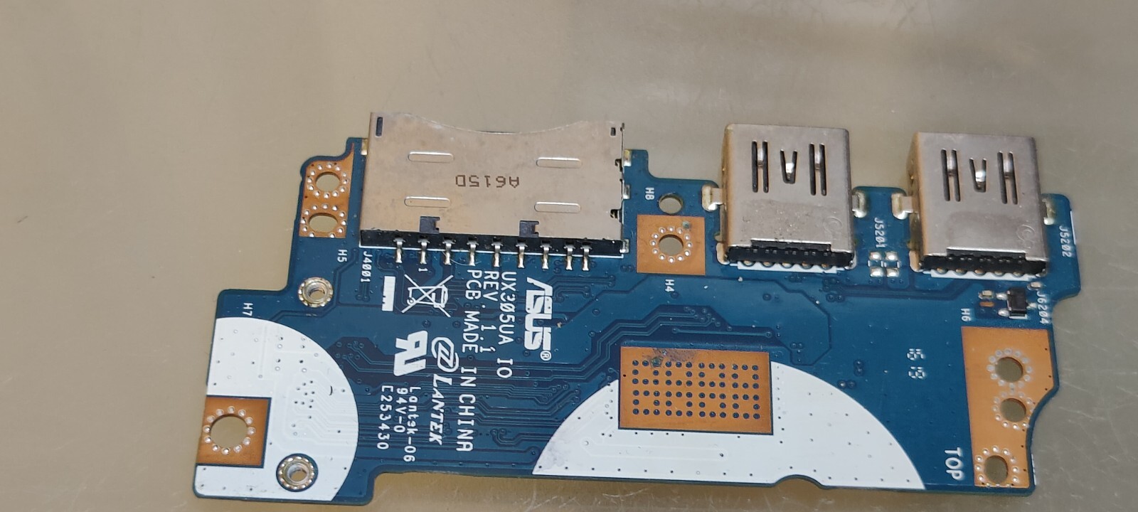 ASUS UX305U UX305UA SCHEDA LETTORE SD USB WIFI DUAL BAND BT UX305UA IO REV. 1.1