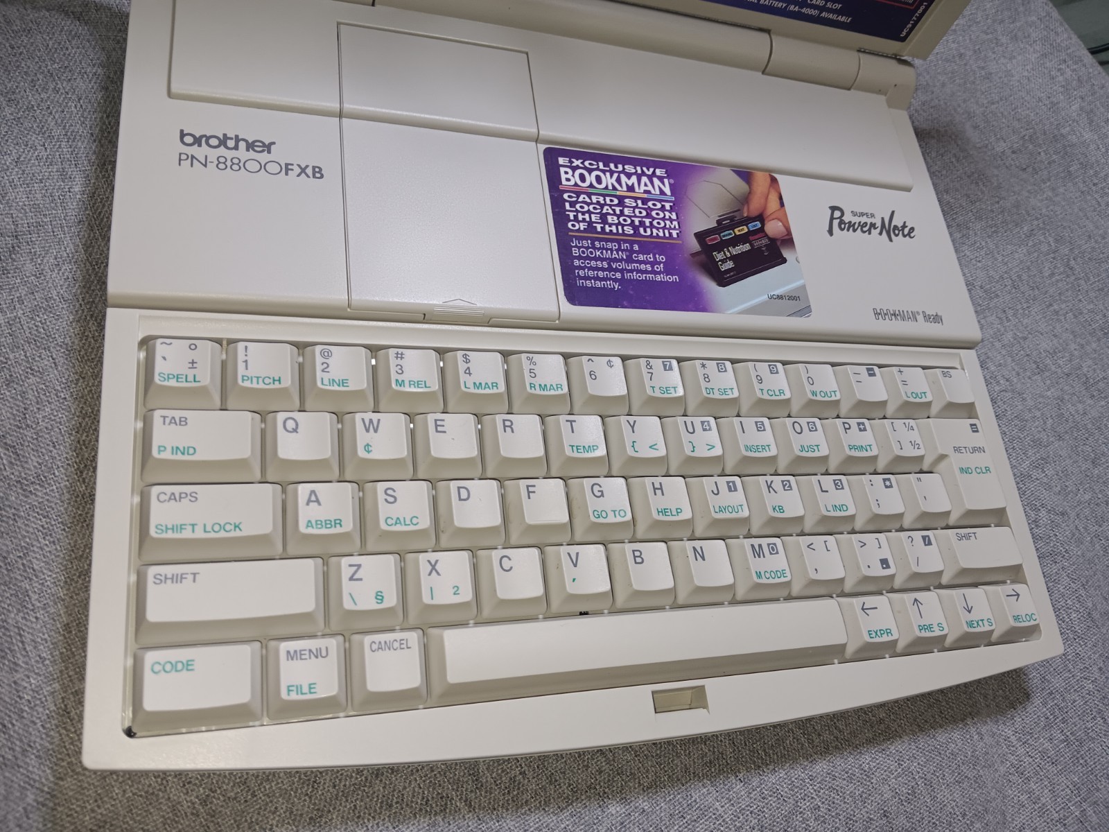 BROTHER SUPER POWER NOTE 8800fx NOTEBOOK, WORD PROCESSOR,SPREADSHEETS