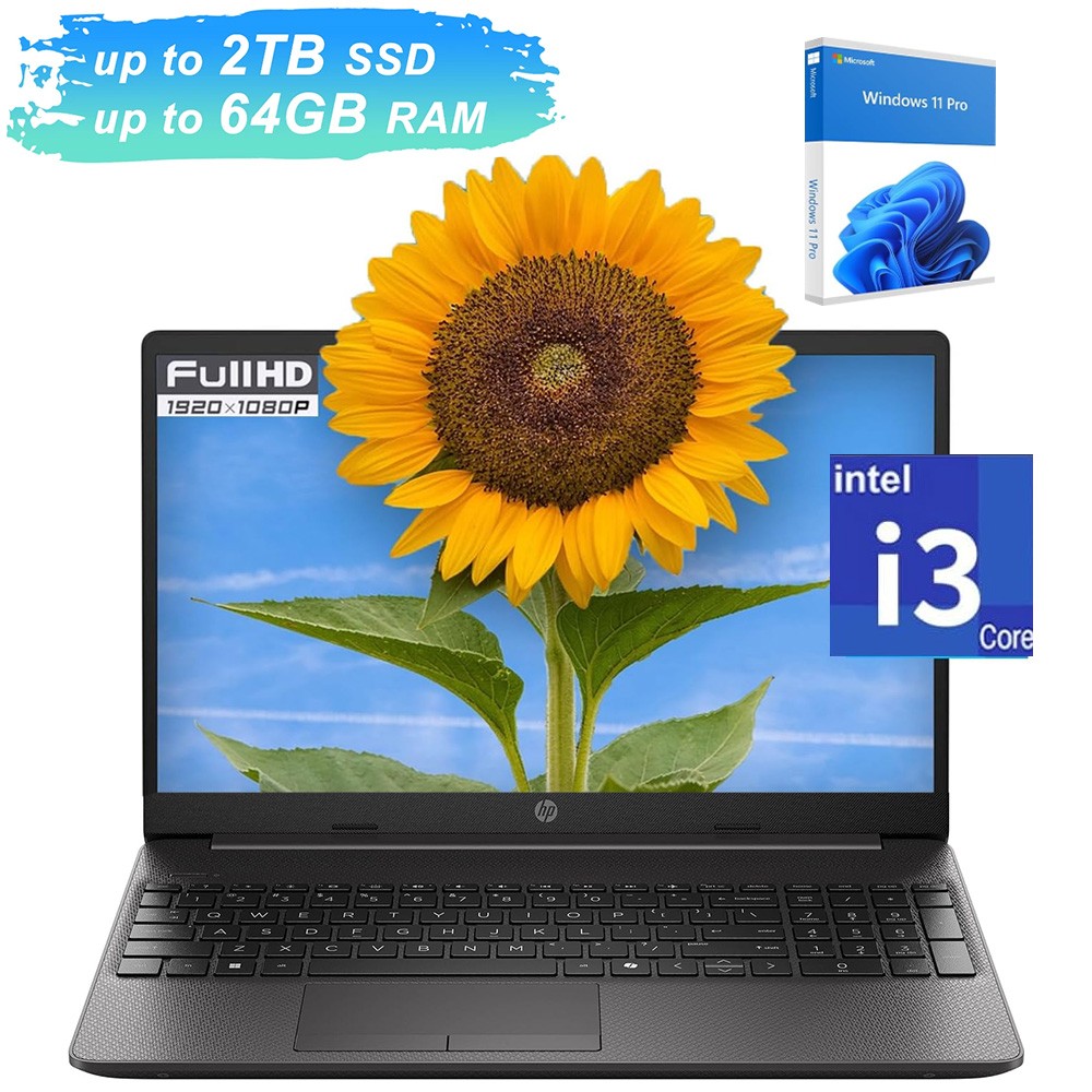 2025 HP 250R G9 Business Laptop,15.6″FHD i3-1315U,UpTo 64GB RAM 2TB SSD+Win11Pro