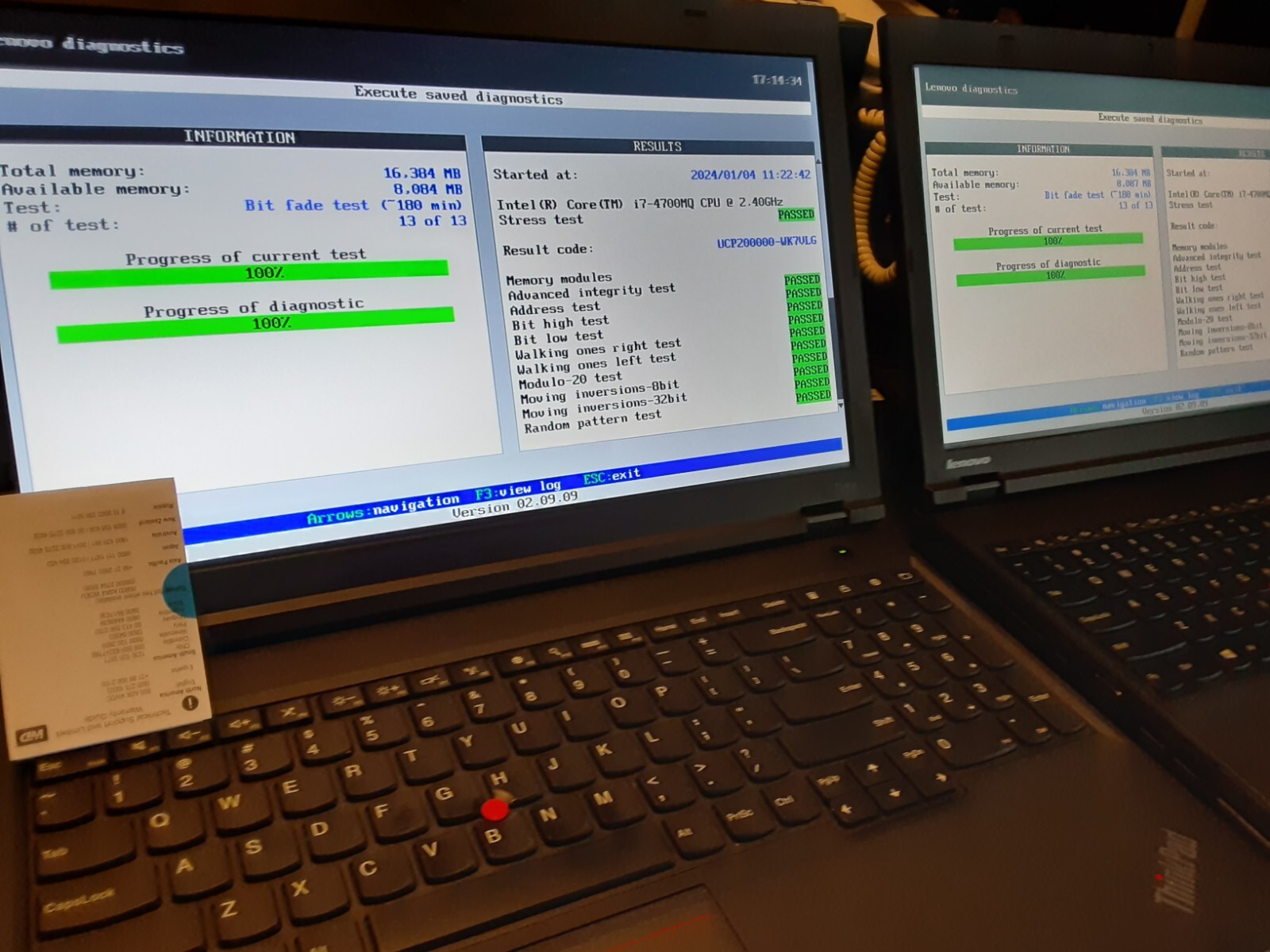 THINKPAD LENOVO T540P, i7 @ 2.4 GHz, 16 GB RAM, 512 GB M.2 SSD WINDOWS 11 PRO.