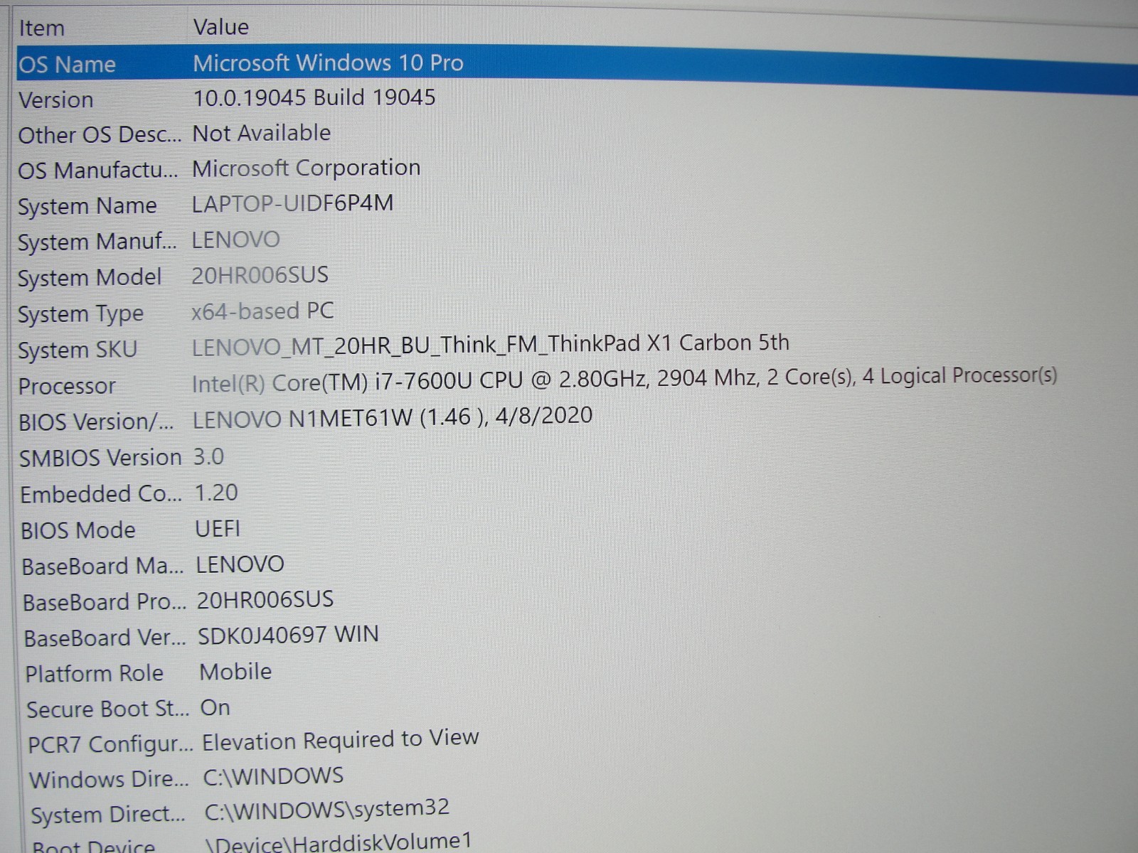 Lenovo ThinkPad X1 Carbon Gen 5 14″WQHD Core i7-7600U 2.8GHz 16GB RAM 1TB SSD+PA