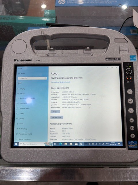 Panasonic CF-H2 Intel Core i5-3427U@1.80GHz/4.0GB RAM/240GB SSD