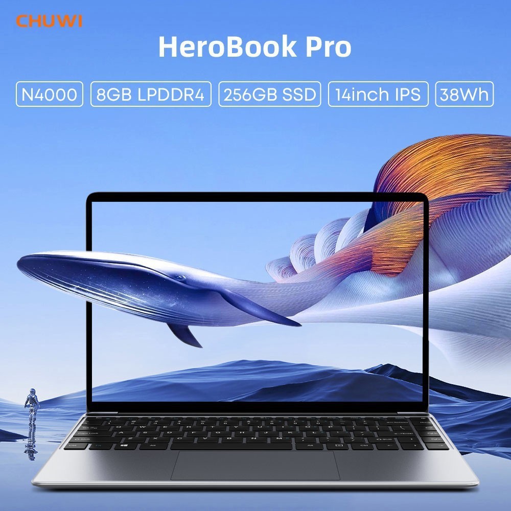 CHUWI 14.1” Laptop Computer PC Windows 11 Home PC 2.8GHz 8GB 256GB HD WIFI