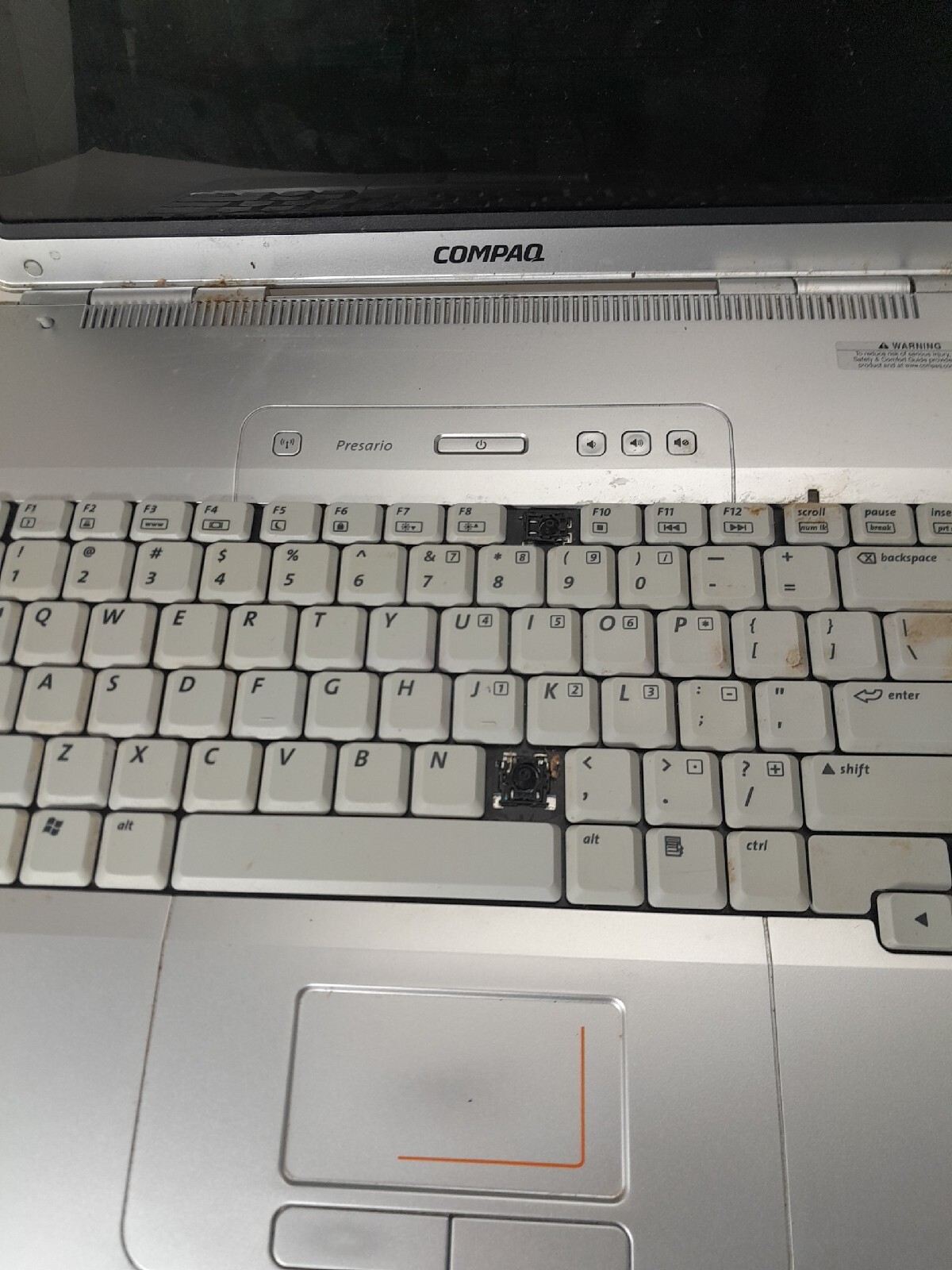 Compaq Presario M2000 Laptop 256mb Ram No HDD Untested AS IS PARTS OR REPAIR