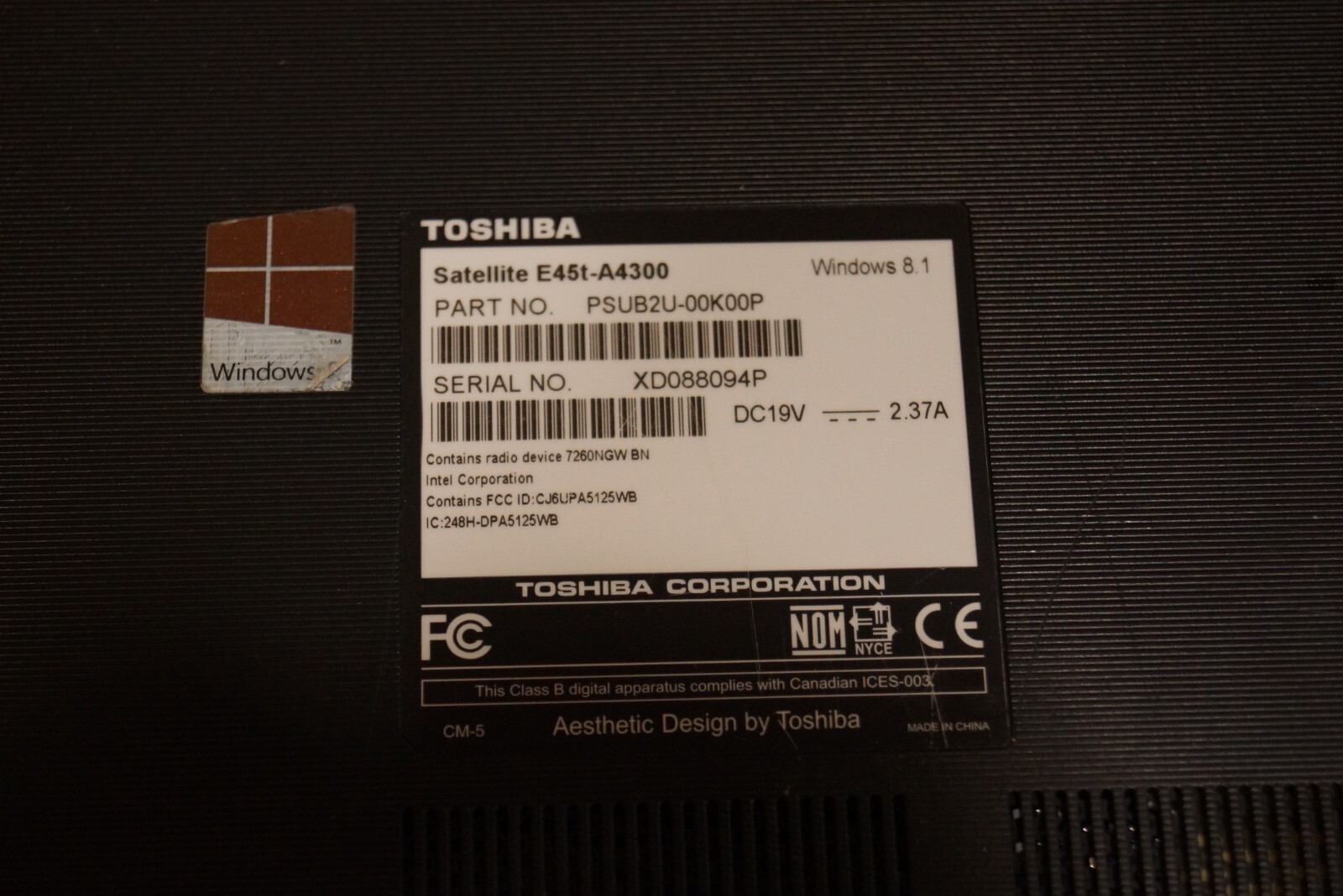 Activated 22H2 WIN 10 Home Toshiba E45t-A4300 Gen4 i5@1.60GHz,6GB RAM, 700GB HDD