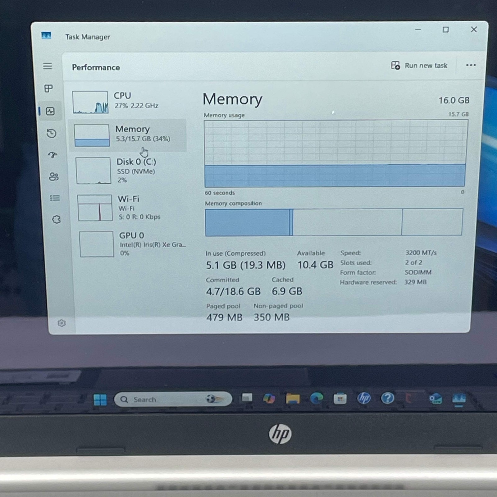 HP Laptop 15-DY5073DX 15.6″ i7-1255U 1.7GHz 16GB RAM 512GB SSD