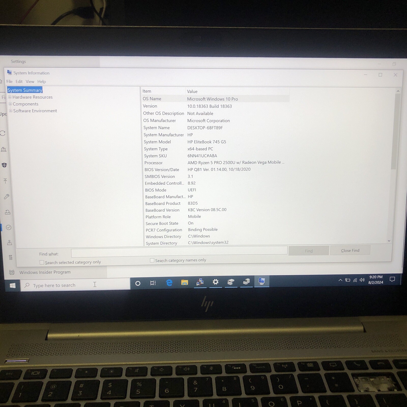 HP EliteBook 745 G4 14″ Laptop PC Computer AMD PRO 16GB RAM 256GB SSD Windows 10
