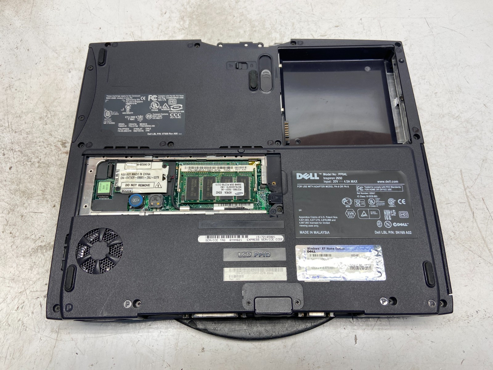 Dell Inspiron 2650 Intel Pentium 4-M 1.2GHz 384 MB NO HDD