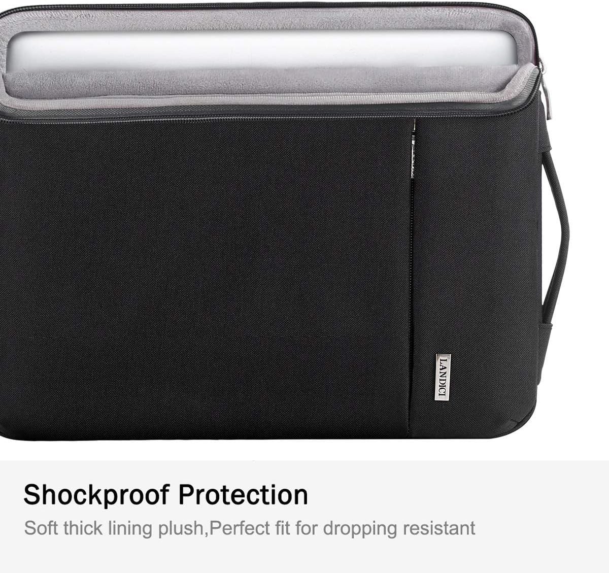 Black 360° Shockproof Laptop Sleeve for 11-12.6 Inch Surface Pro, MacBook Air