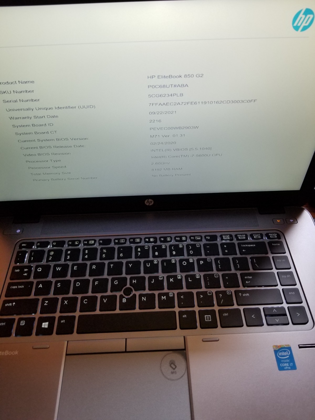 Lot 3 HP EliteBook 850 G2 i7-5600U 8GB RAM 128GB SSD 15.6″ NO AC|OS|Batt *READ*