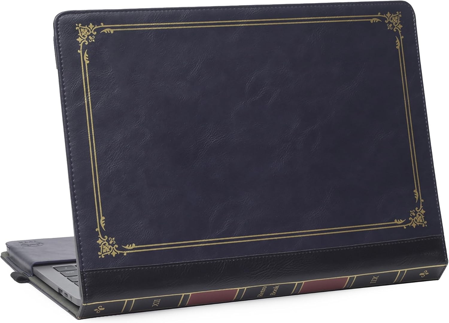 PU Leather MacBook Air 13″ Case, Compatible with A2337 A2179 A1932 Models, Blue