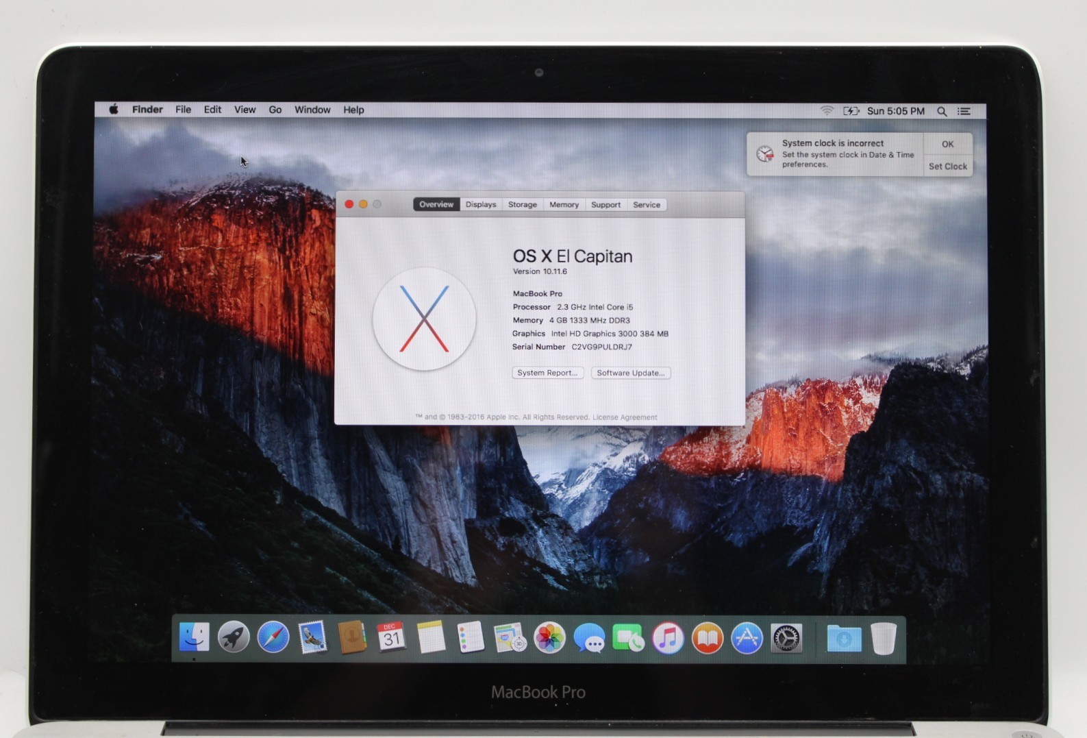 Apple Macbook Pro (A1278) 13.3″ i5-2415M 4GB RAM NO STORAGE *USED/TESTED*