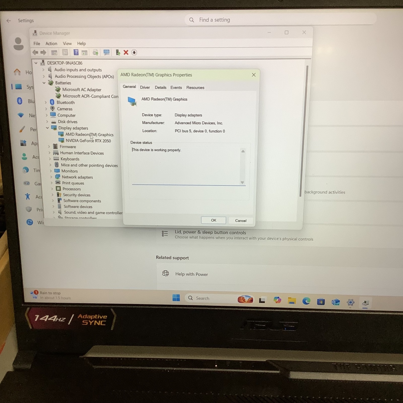Asus TUF Gaming A15- (8GB 954GB SSD) AMD Ryzen 5 7535HS with Radeon Graphics