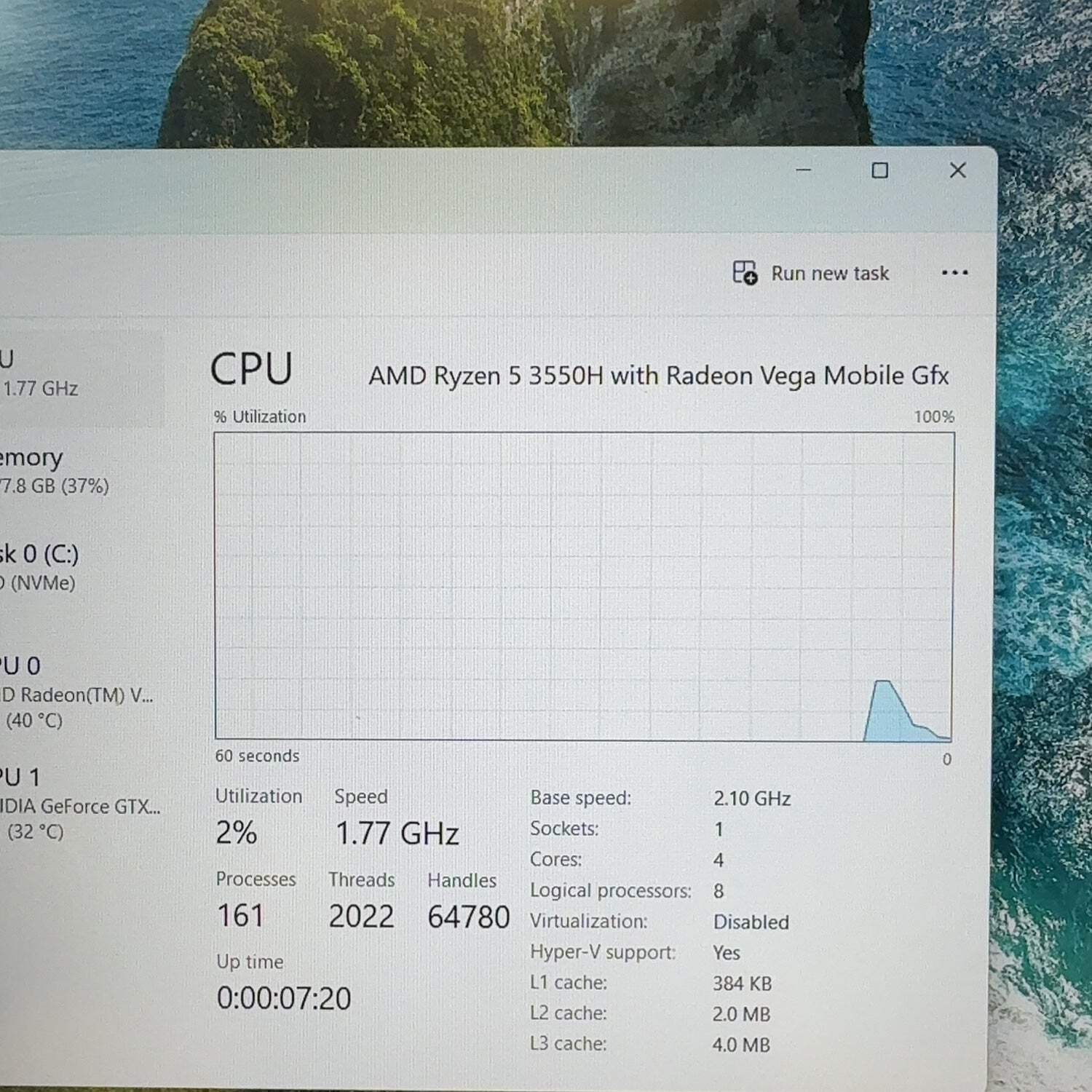 Asus TUF Gaming FX505DD Ryzen 5 3550H 8GB RAM 250GB GeForce GTX 1050