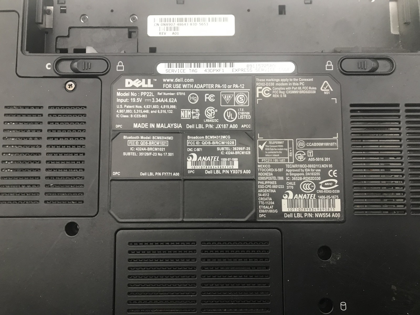 DELL INSPIRON 1520 – FOR PARTS/REPAIR – INTEL CORE 2 DUO – NO RAM – READ – BB