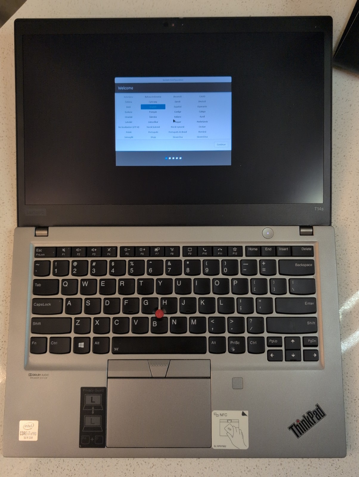 Lenovo Thinkpad T14s Gen 1 Touch Intel i7-10510 32GB 256GB SSD Linux Mint | A+++