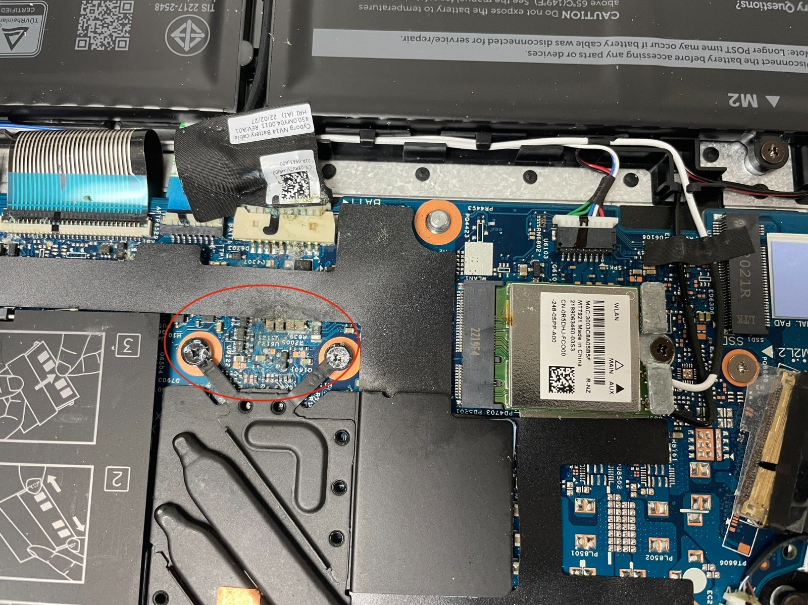 Dell Inspiron 16 5625 AMD RYZEN 7 5825U@2.00GHz 8GB RAM No SSD Parts *READ