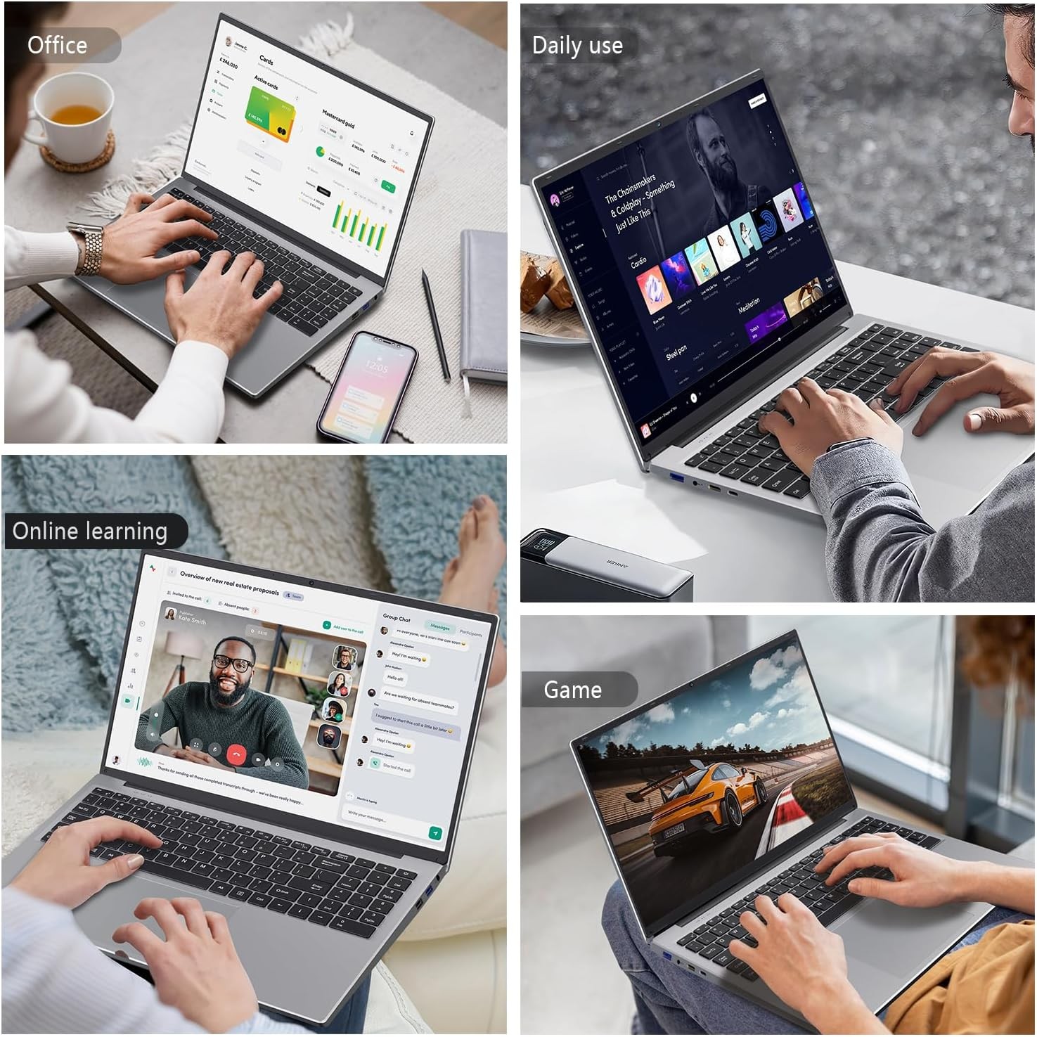 16″ FHD Laptop Computer, i3 Processor up 3.2GHz, 16GB RAM 1TB SSD, WiFi 6…