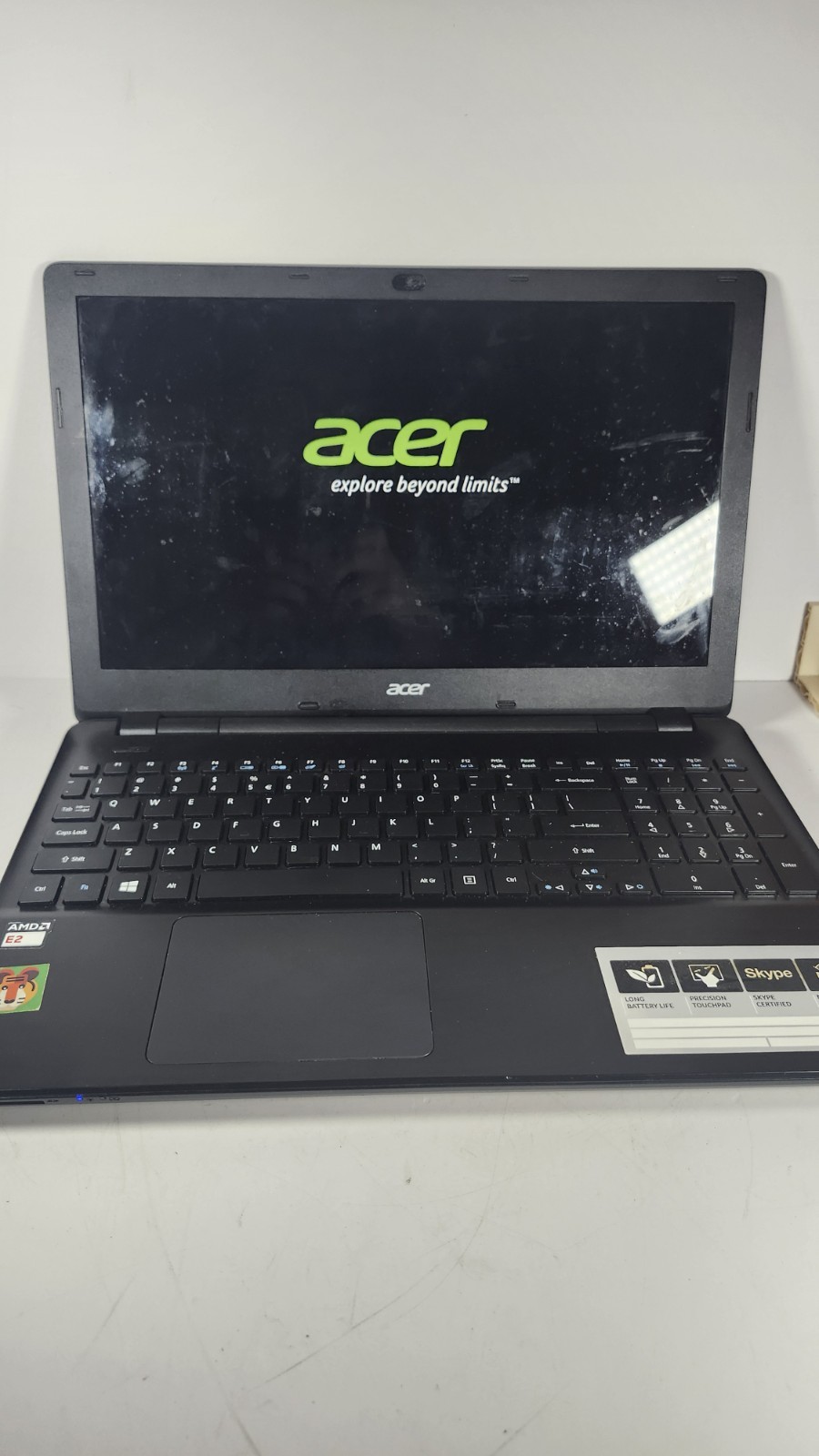 Acer Aspire E5-521-23kh Laptop W/ Adapter Charger Tested Working Windows 10 READ