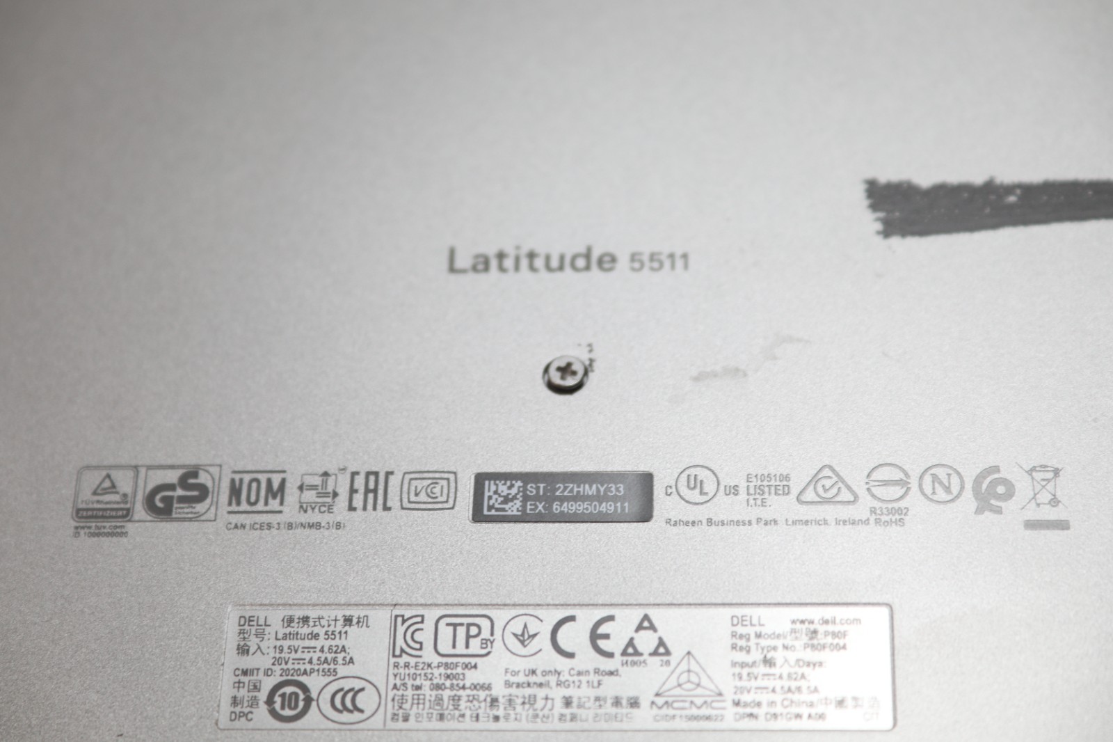 Dell Latitude 5511 Intel Core(TM) i7-10850H CPU 2.70GHz-16GB RAM-1TB NVMe-NO OS