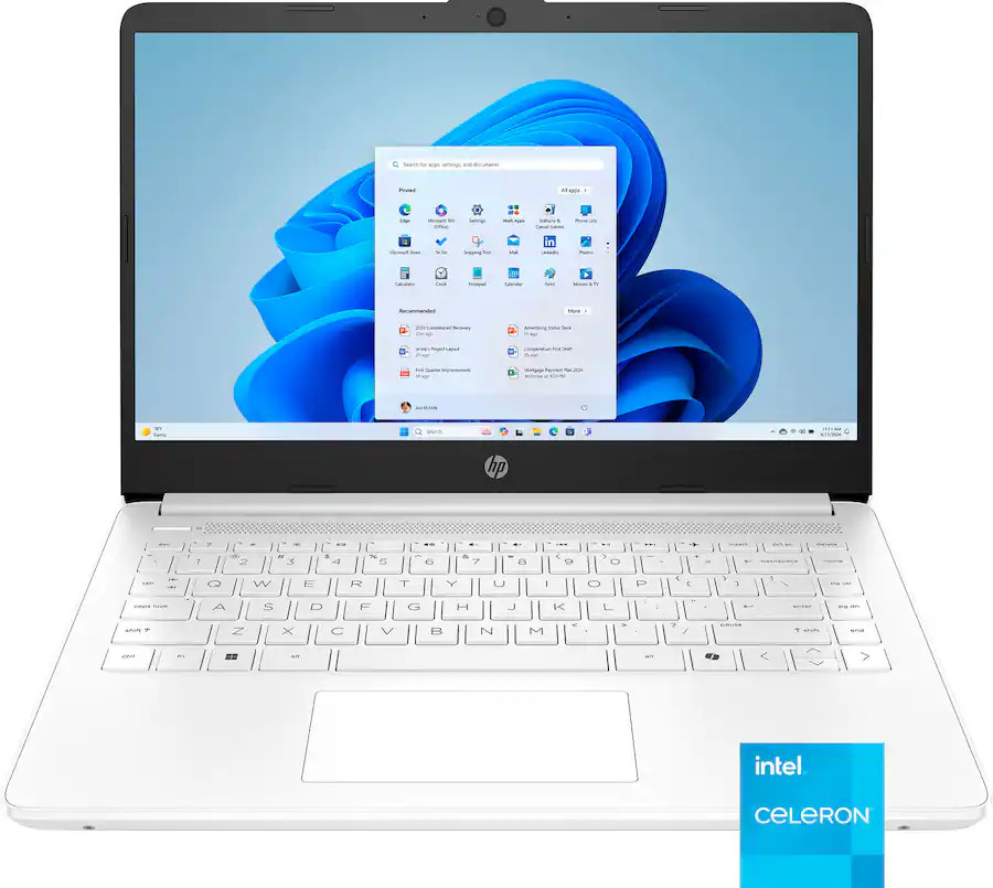 HP 14″ HD Laptop Intel Celeron N4500/4GB/64GB eMMC White New!!!
