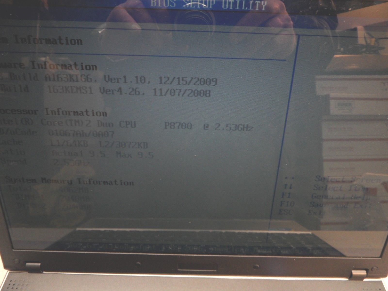 Nobilis MS-163K Parts Laptop 2.53 Ghz 4Gb Ram No Hard Drive Post To Bios