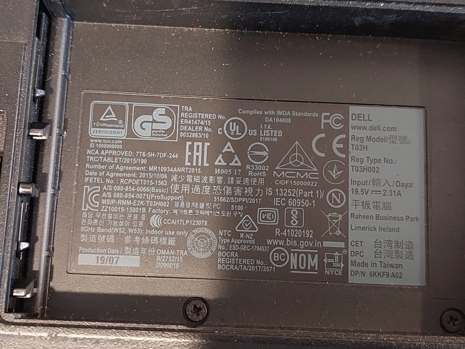 NO OS Dell Latitude 7212 Rugged Tablet Lot of 3 i5-8350U 8gb 128gb