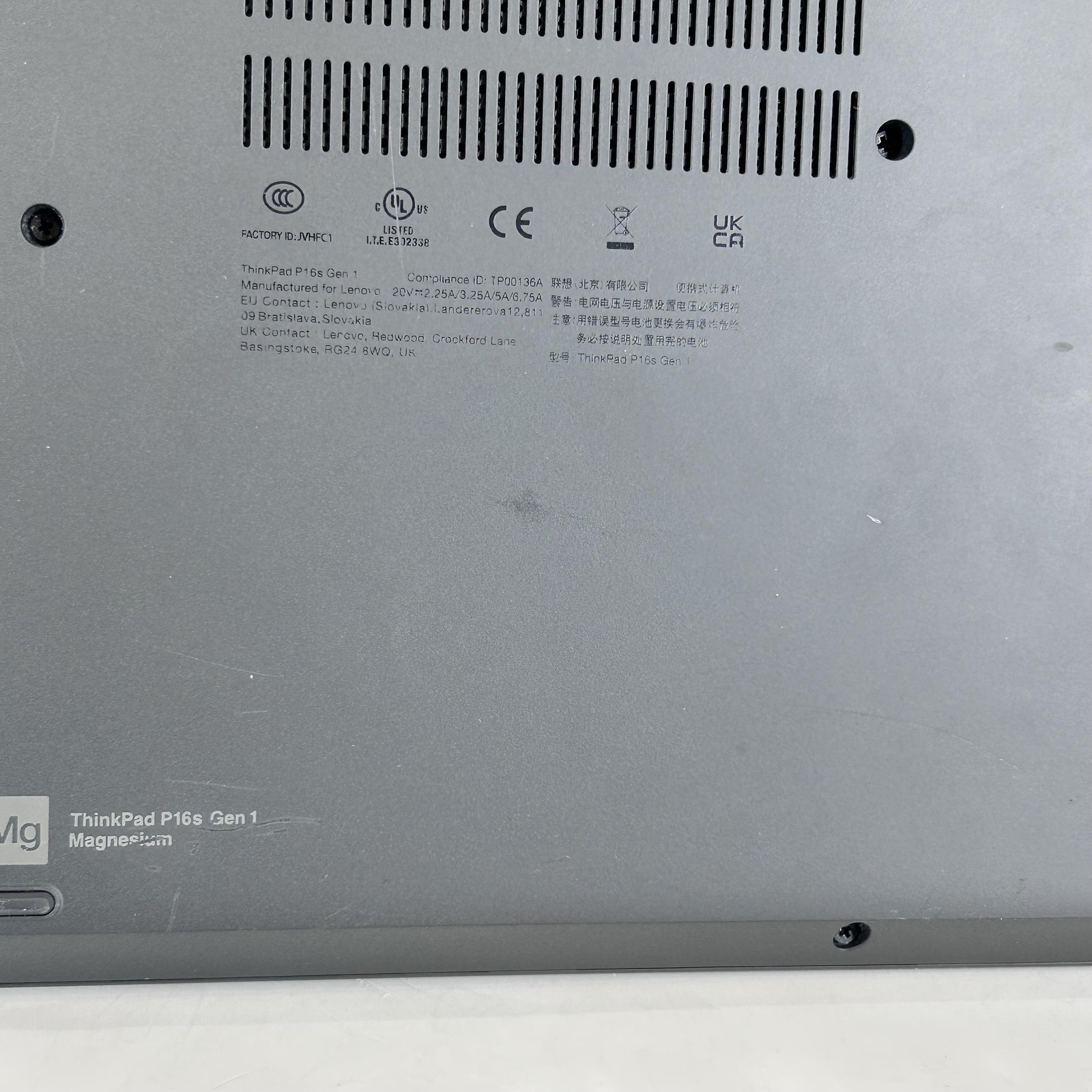 Lenovo ThinkPad P16s Gen 1 FHD+ TOUCH 2.1 GHz i7-1260P 16GB 512GB SSD T550 Good
