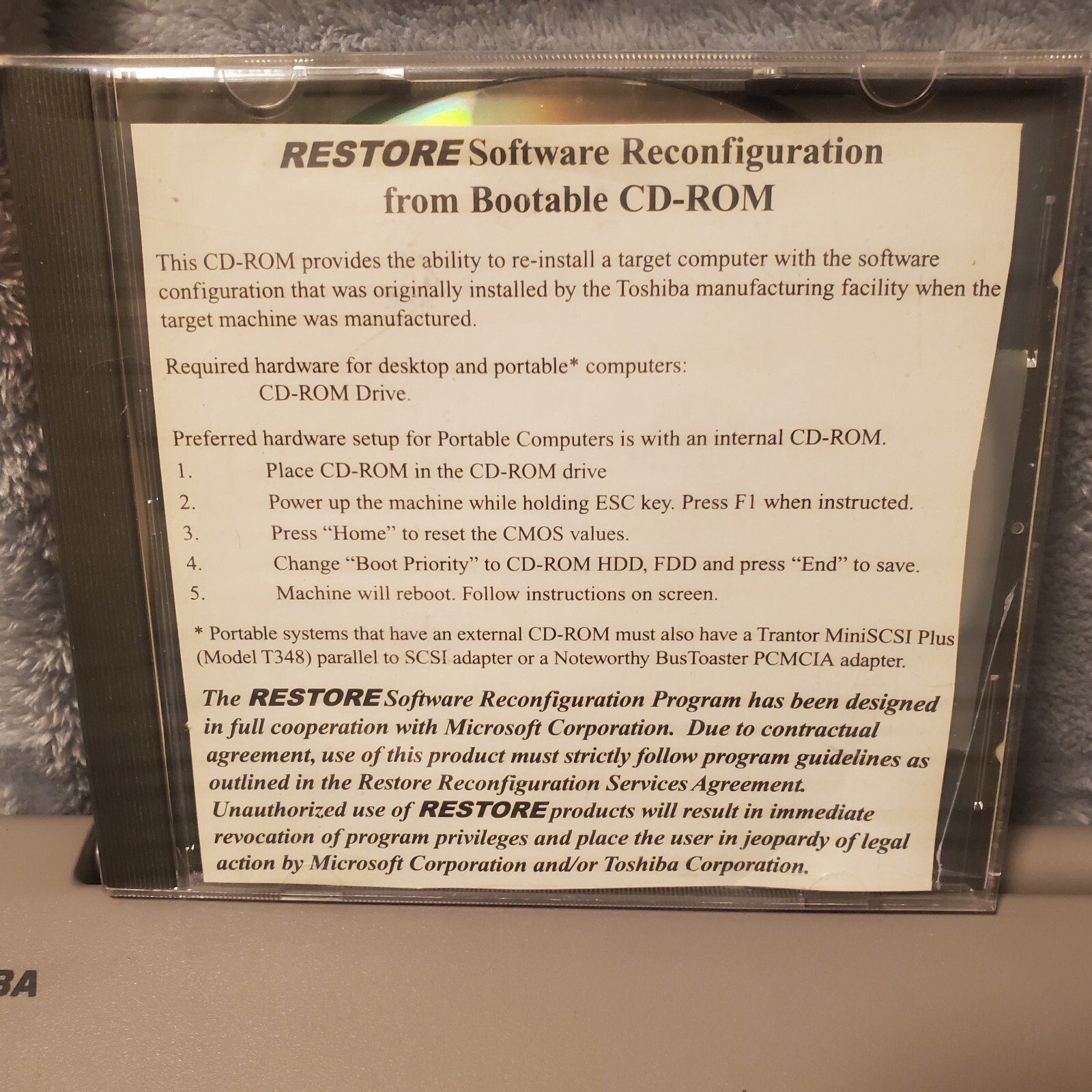 Toshiba Satellite Pro 490CDT Pentium II Windows XP + Battery & Power Adapter