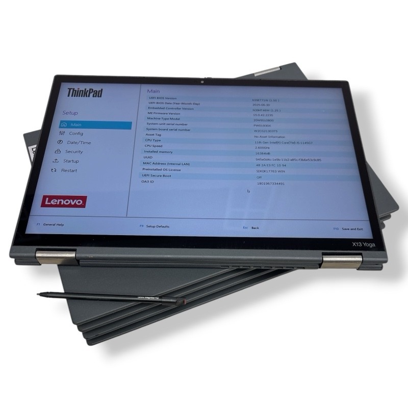 5x Lenovo ThinkPad X13 Yoga Gen 2 13″ i5-1145G7 16GB 256GB SSD No OS Laptop Lot