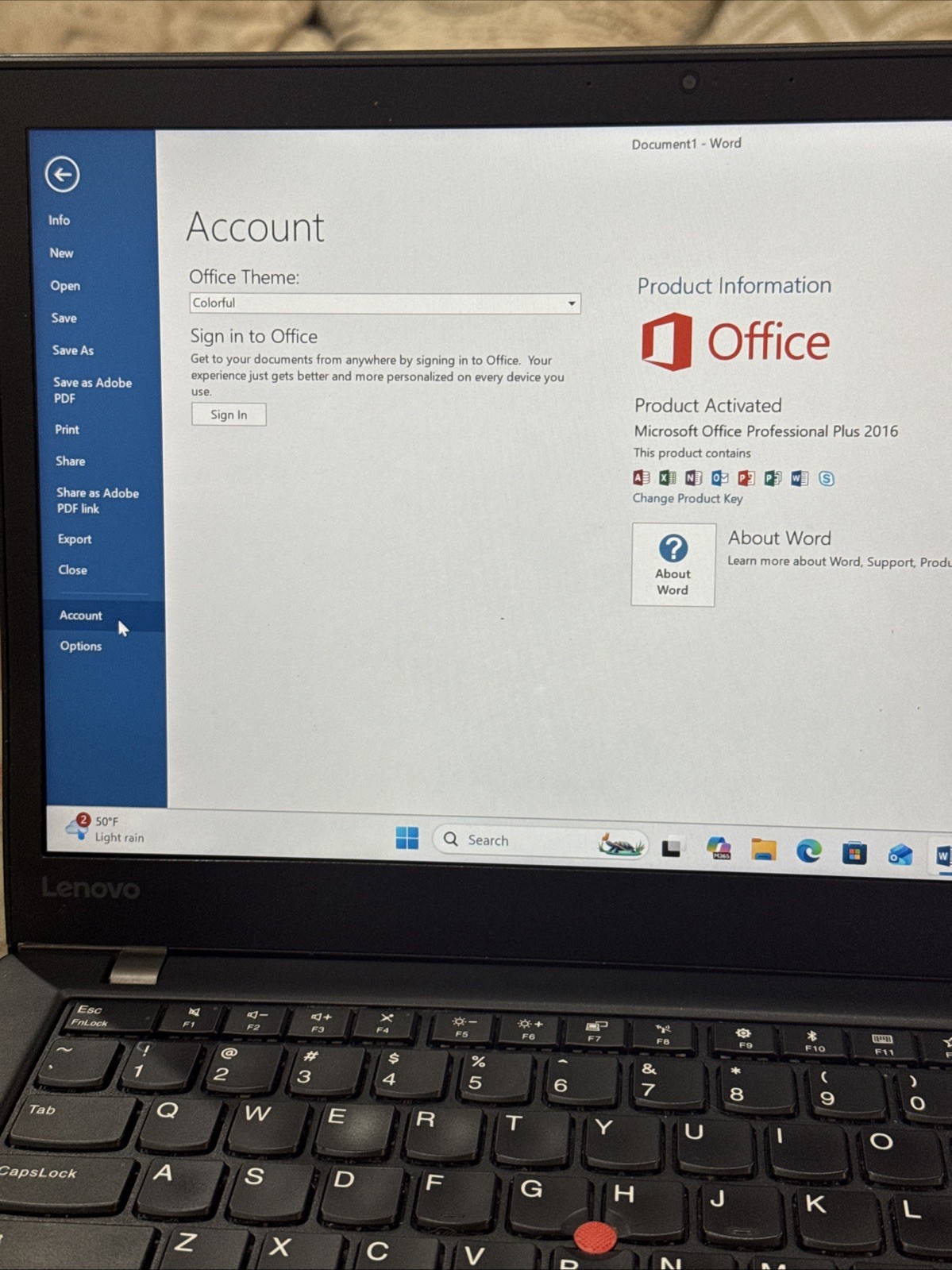 Lenovo ThinkPad T470s 14″ Intel i5-7300U 8GB Ram 256 SSD Laptop Win 10 w/Office
