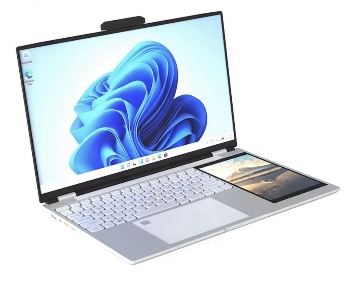 15.6 in + 7.0 in Double Screen Laptop 8GB RAM and 1TB SSD, operating Windows 11