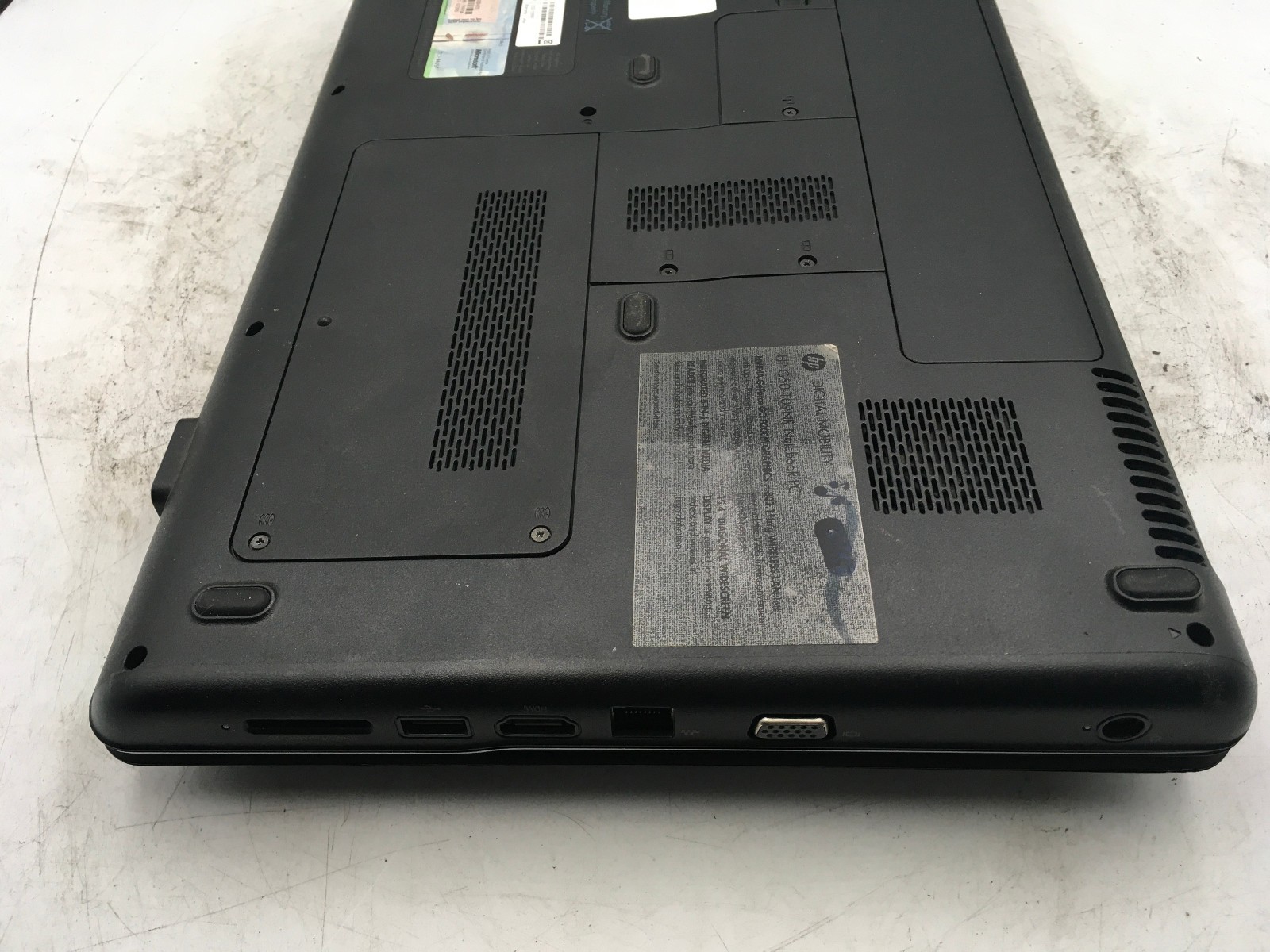 HP G50 109NR NOTEBOOK – BOOTS TO BIOS – AMD ATHLON DUAL CORE – 2GB RAM – READ-BB