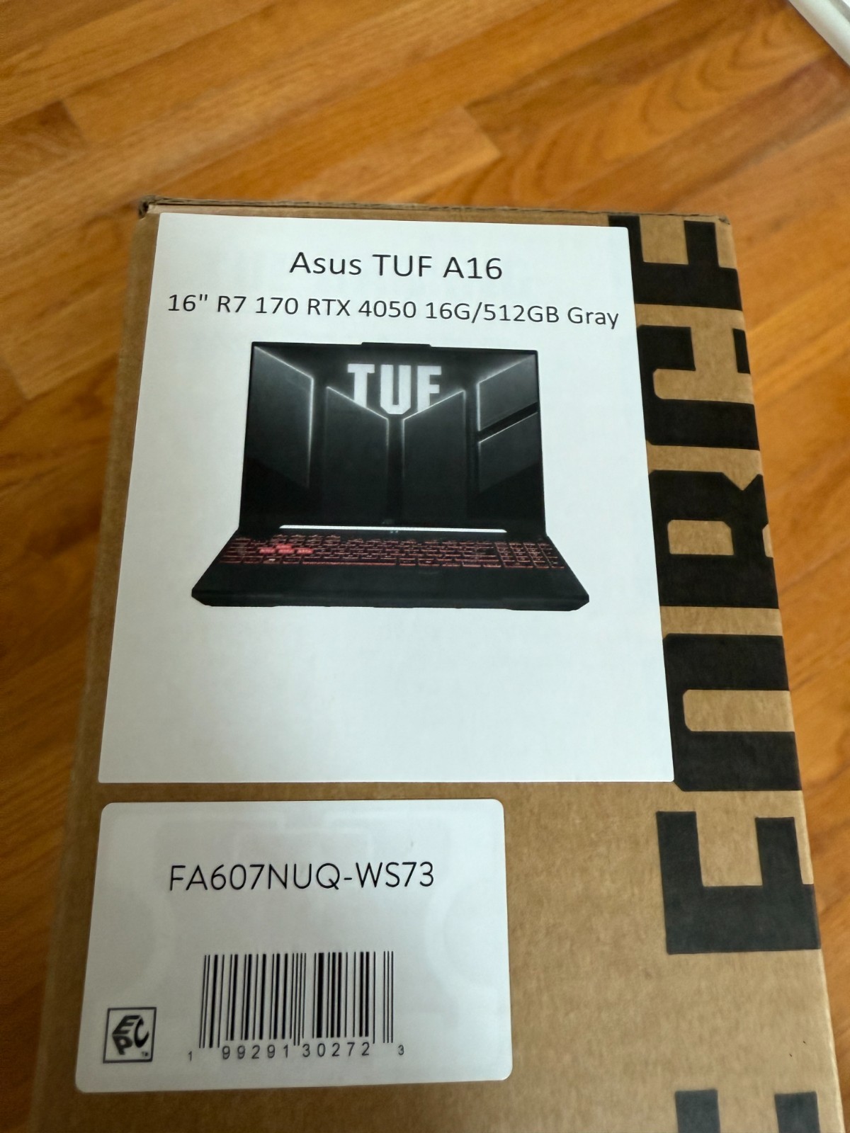 Asus TUF A16 Gaming Laptop 16″ RTX 4050 AMD Ryzen™ 7 170 16GB RAM 512GB SSD