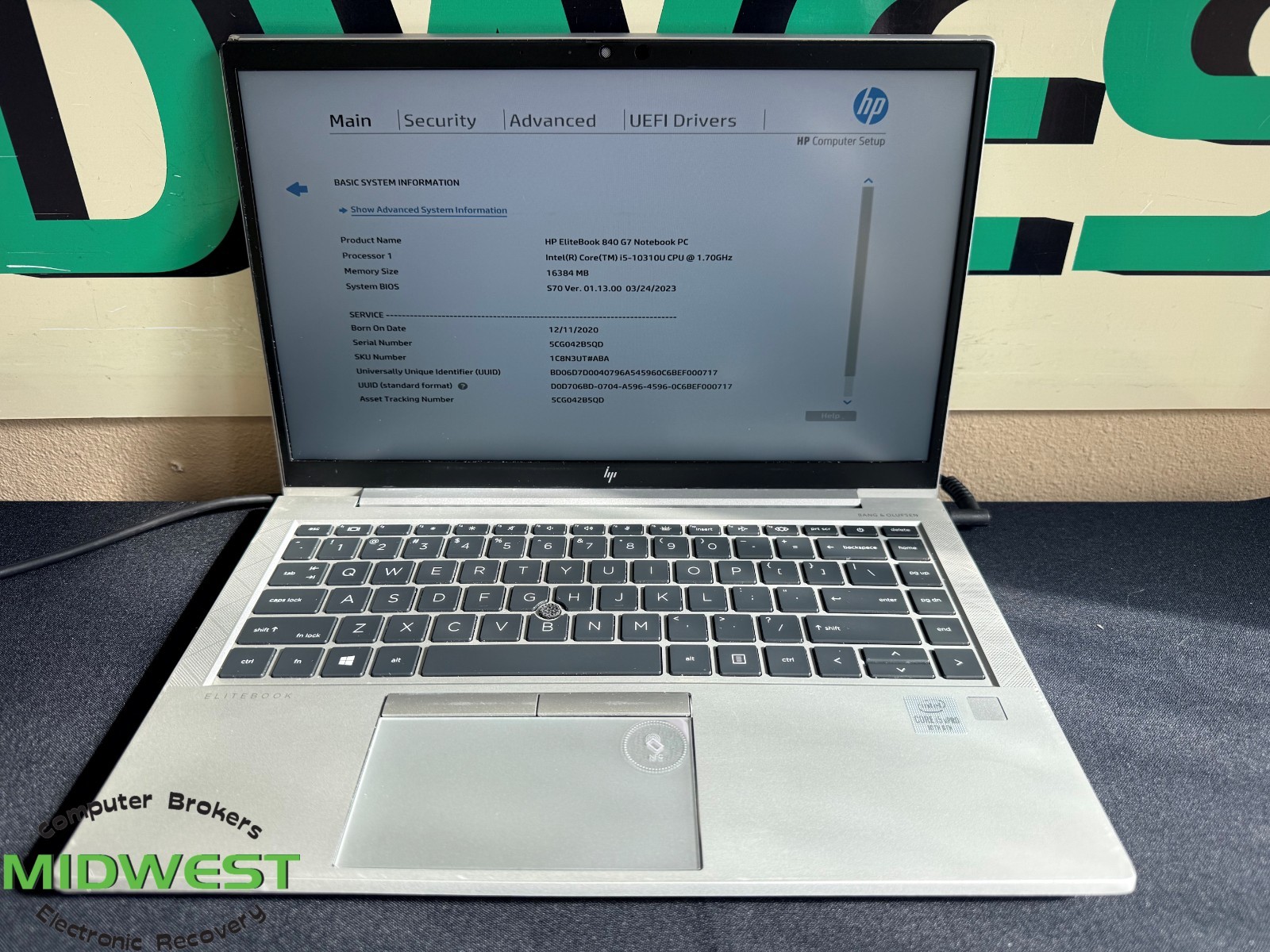 HP EliteBook 840 G7 i5-10310U 1.7GHz 16GB 512GB SSD