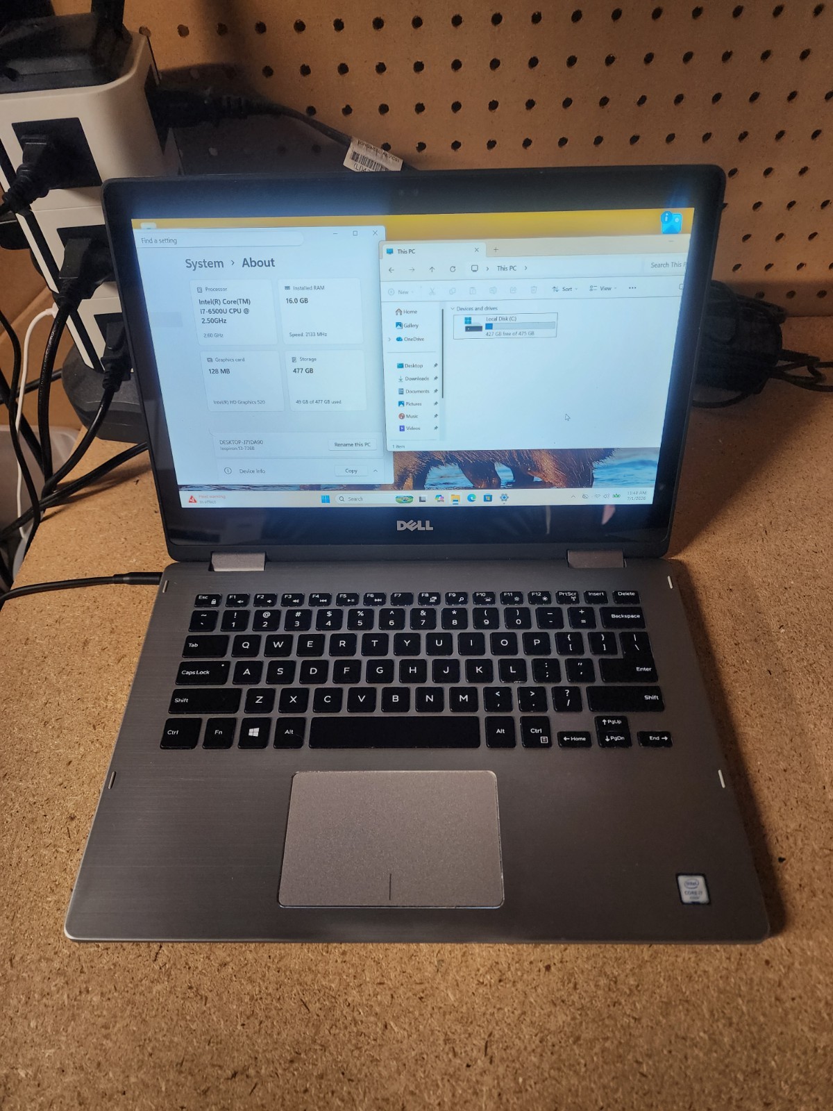 Dell Inspiron 13 7368 i7-6500U 2.5GHz 16GB RAM 512GB SSD Win 11 Pro