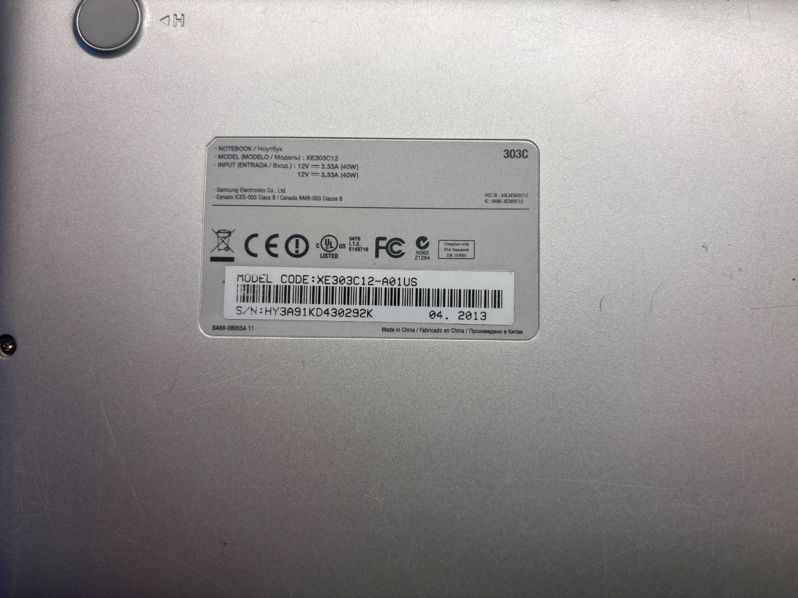 Lot of 4 Samsung Chromebook XE30C12 11.6 Laptop For Parts. No Power/LCD/Bezel