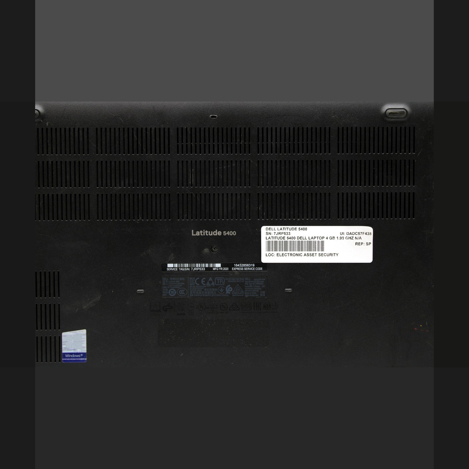 Dell Latitude 5400 14in i7-8665U 1.9GHz 4GB 1920×1080 No OS, Drive, Battery
