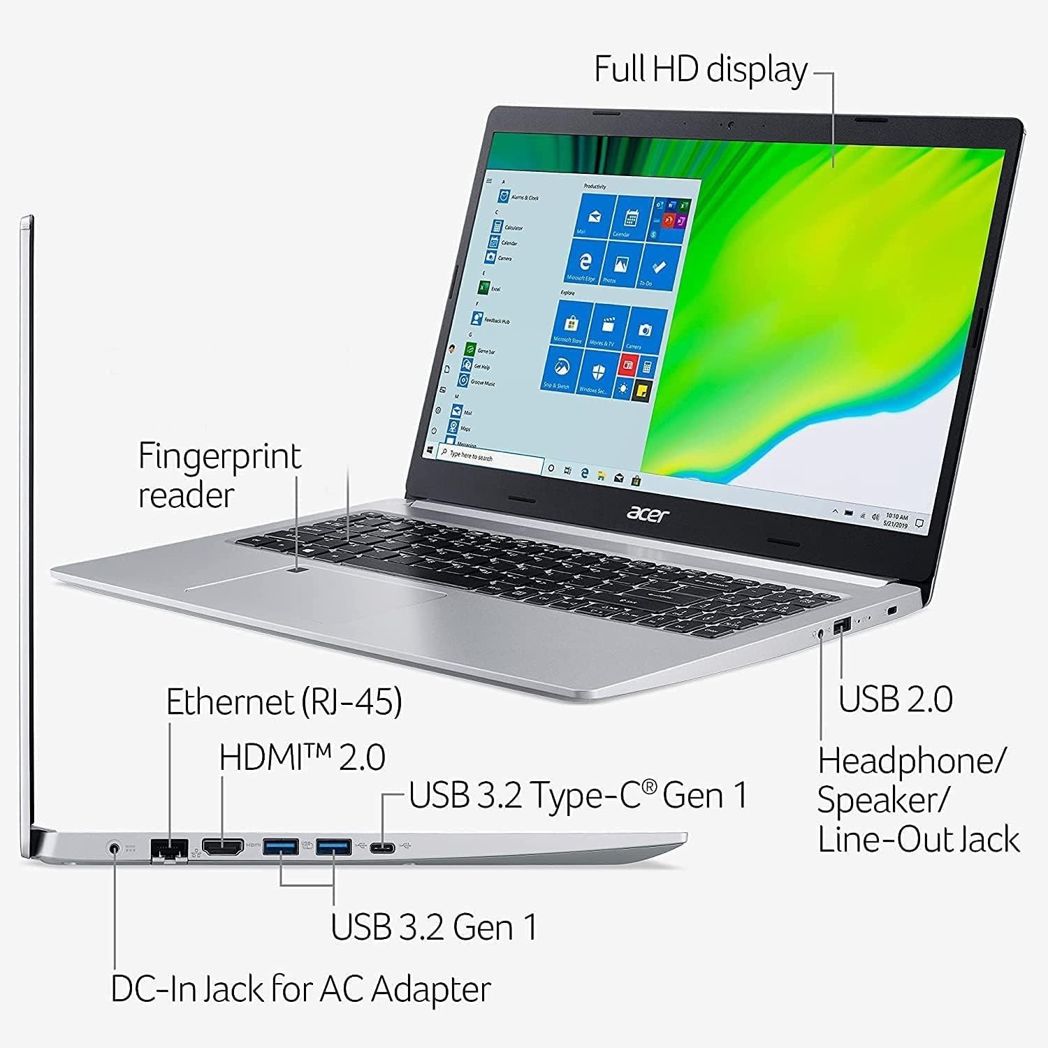 Acer Aspire 5 A514-54-501Z Laptop, Intel Core i5-1135G7, 36GB 2TB SSD Win11P