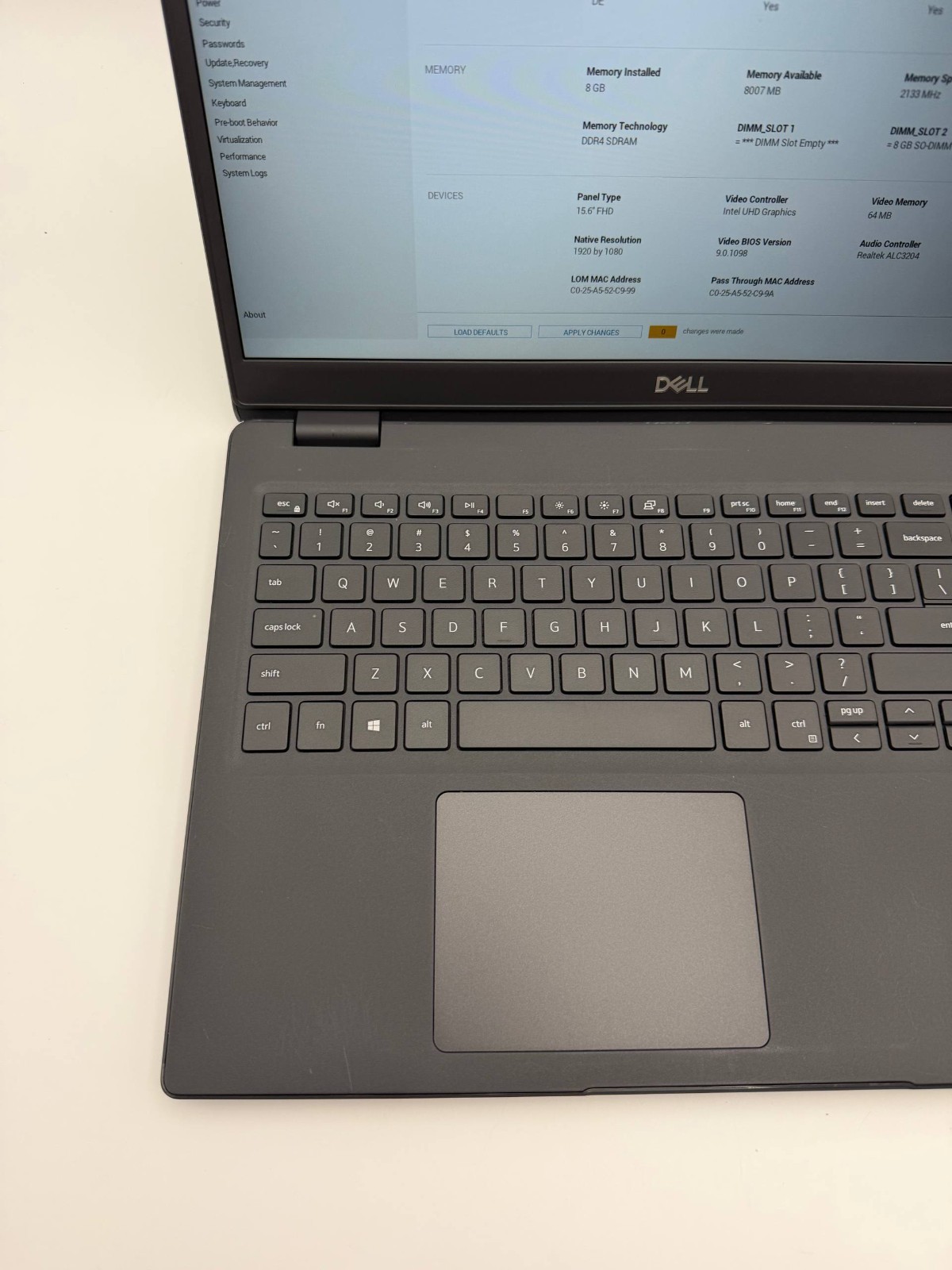 Dell Latitude 3510 15.6″ FHD Intel core i5-10210U 8GB DDR4 No SSD/ OS/ Adapter