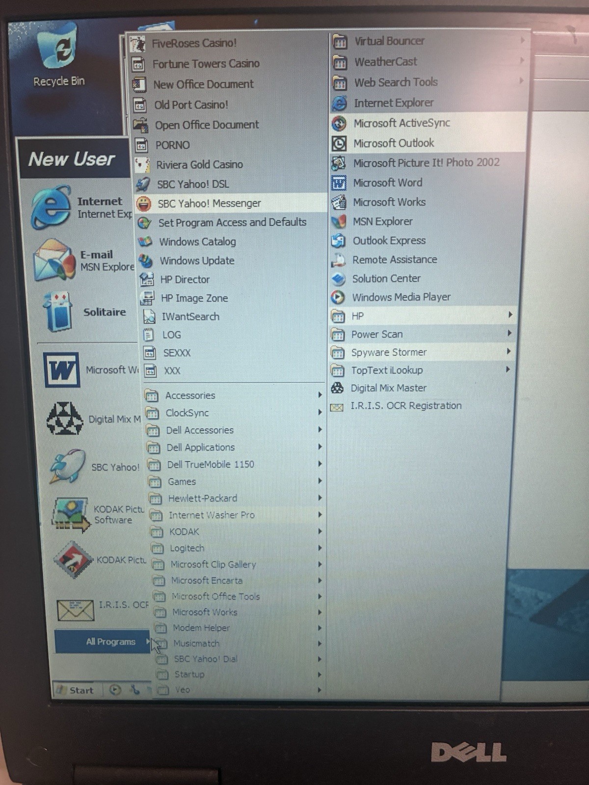 Dell Inspiron 2600 Vintage Gaming Laptop Intel Celeron Windows XP w/ Charger