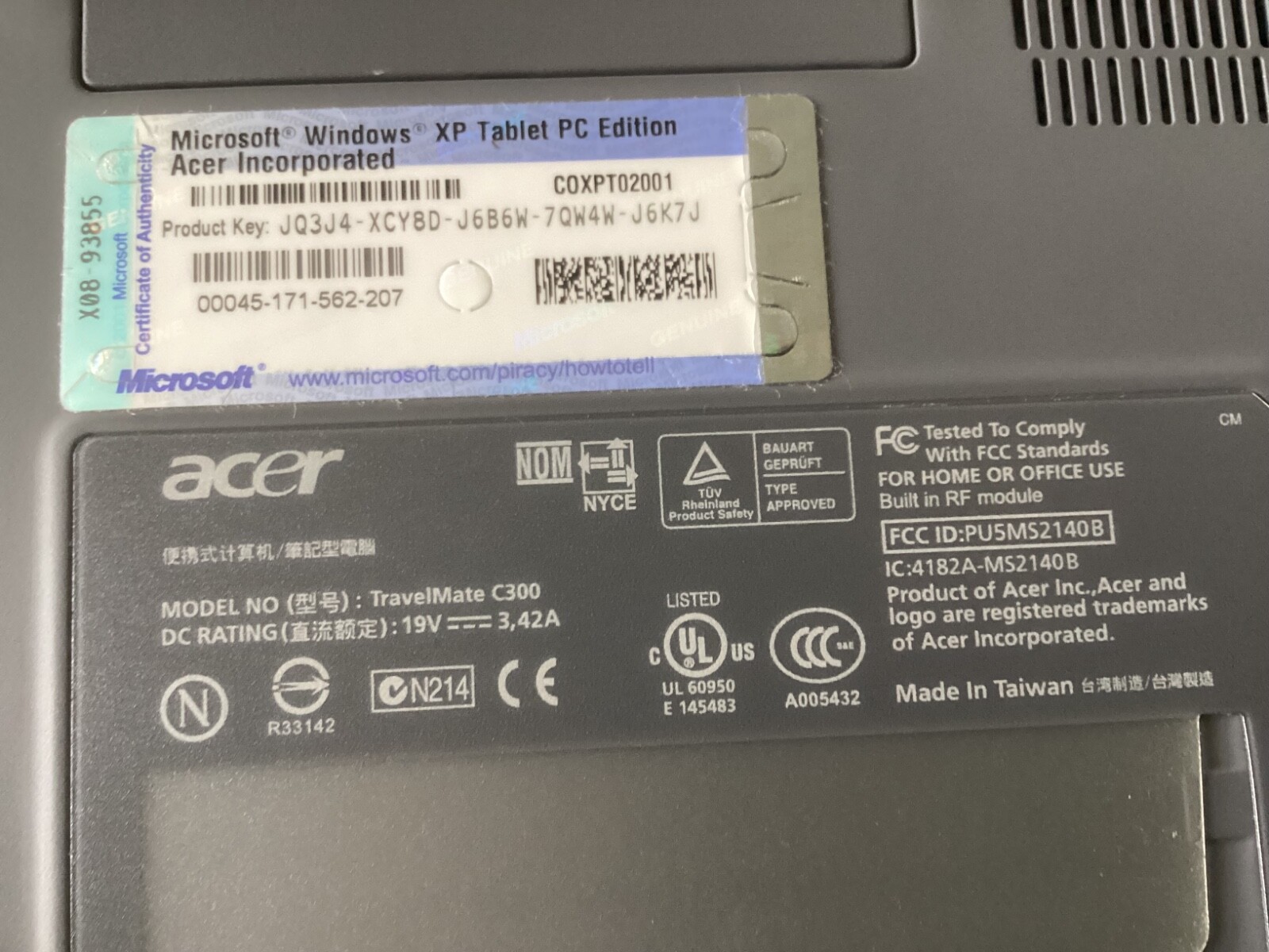 Acer Travelmate PC Tablet C300