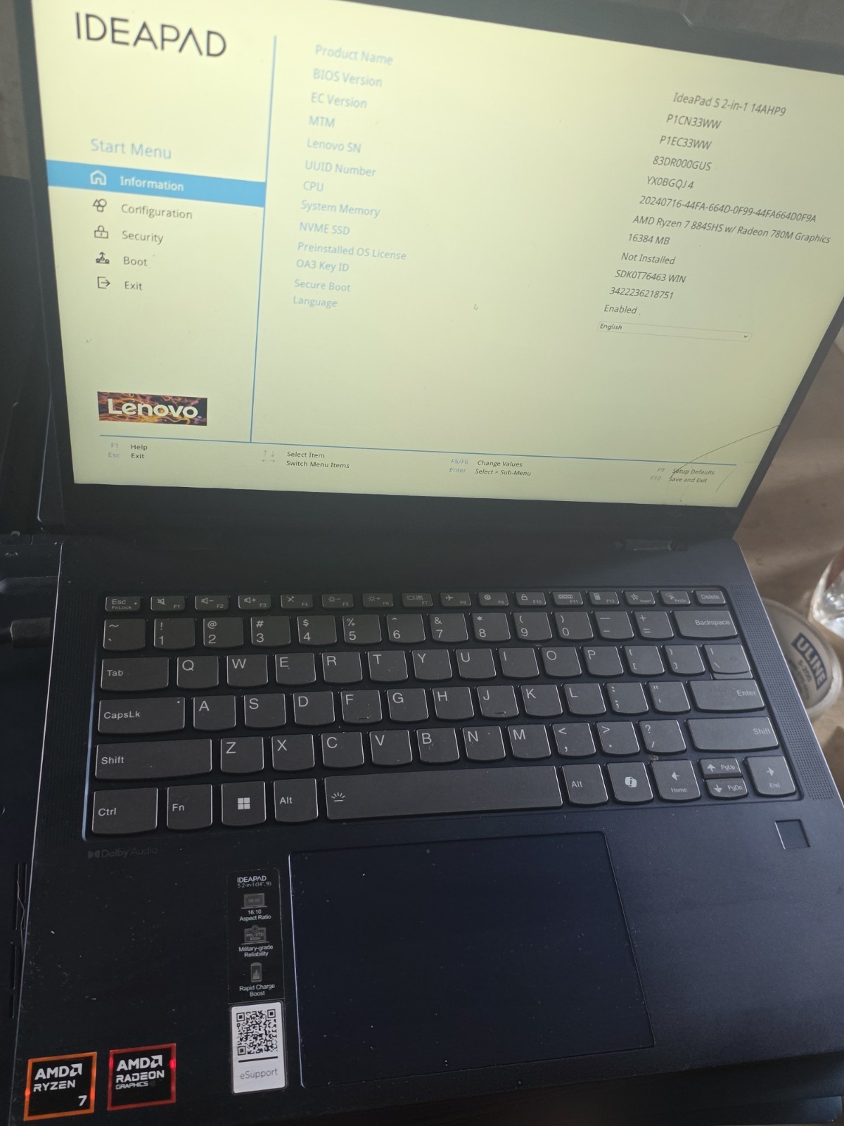 Lenovo IdeaPad 5 14AHP9 14″ 2-in-1 Touchscreen Laptop, Ryzen 7 8845HS, 16GB Hing